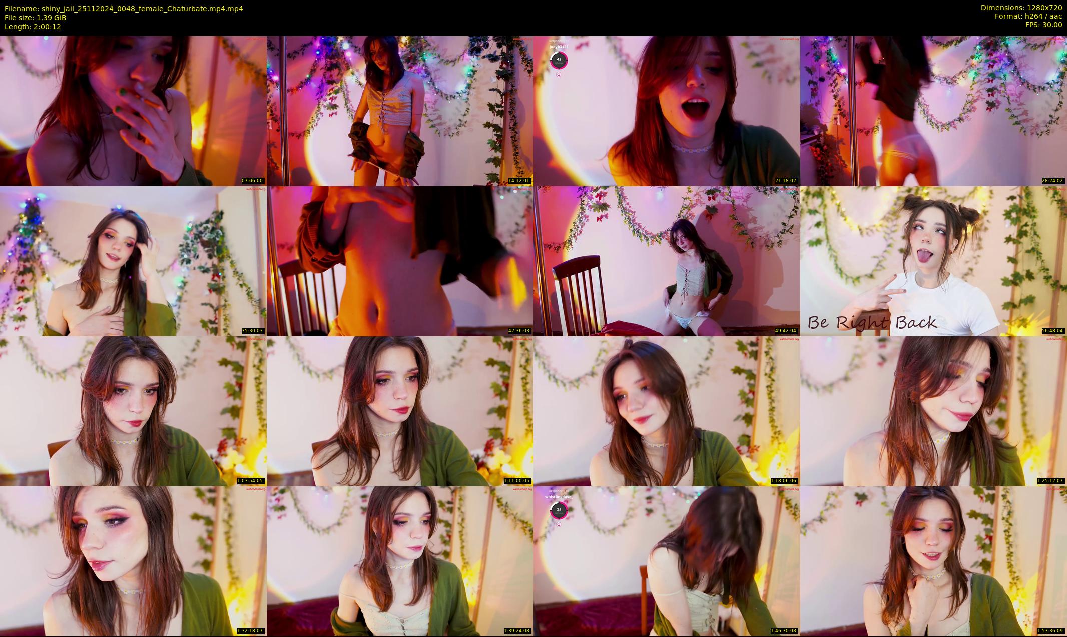 shiny_jail — 121 minute Chaturbate female cam show recording, 720p, Nov 25, 2024