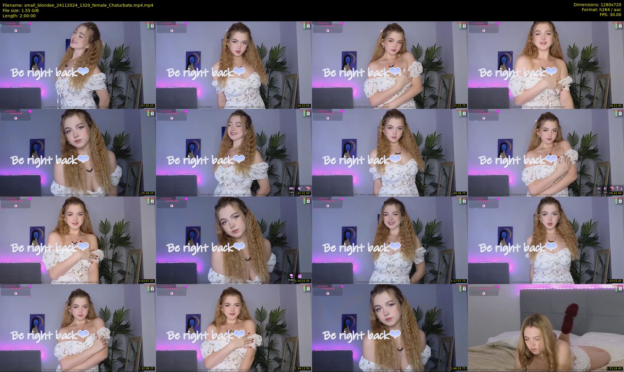 small_blondee — 120 minute Chaturbate female cam show recording, 720p, Nov 24, 2024
