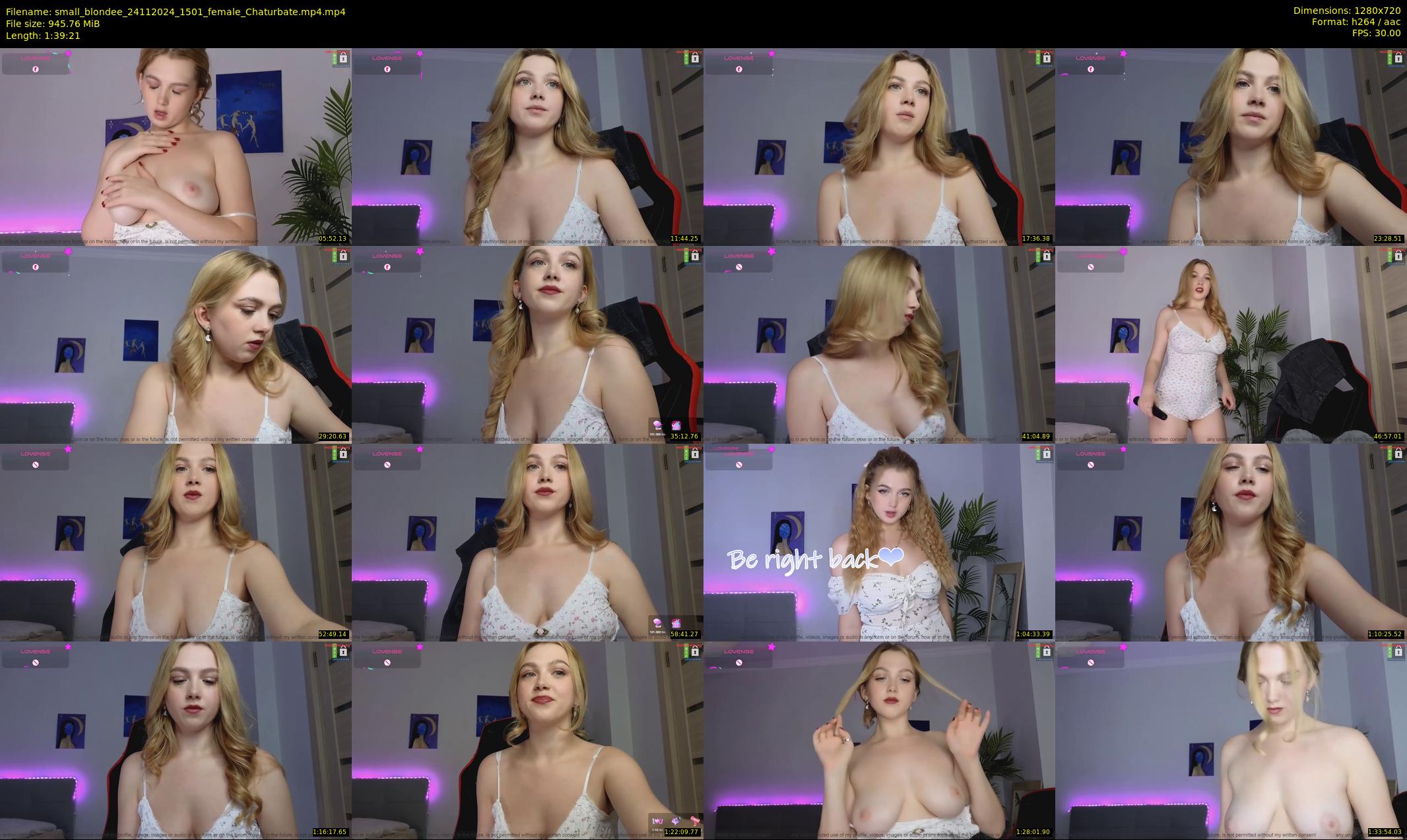 small_blondee — 100 minute Chaturbate female cam show recording, 720p, Nov 24, 2024