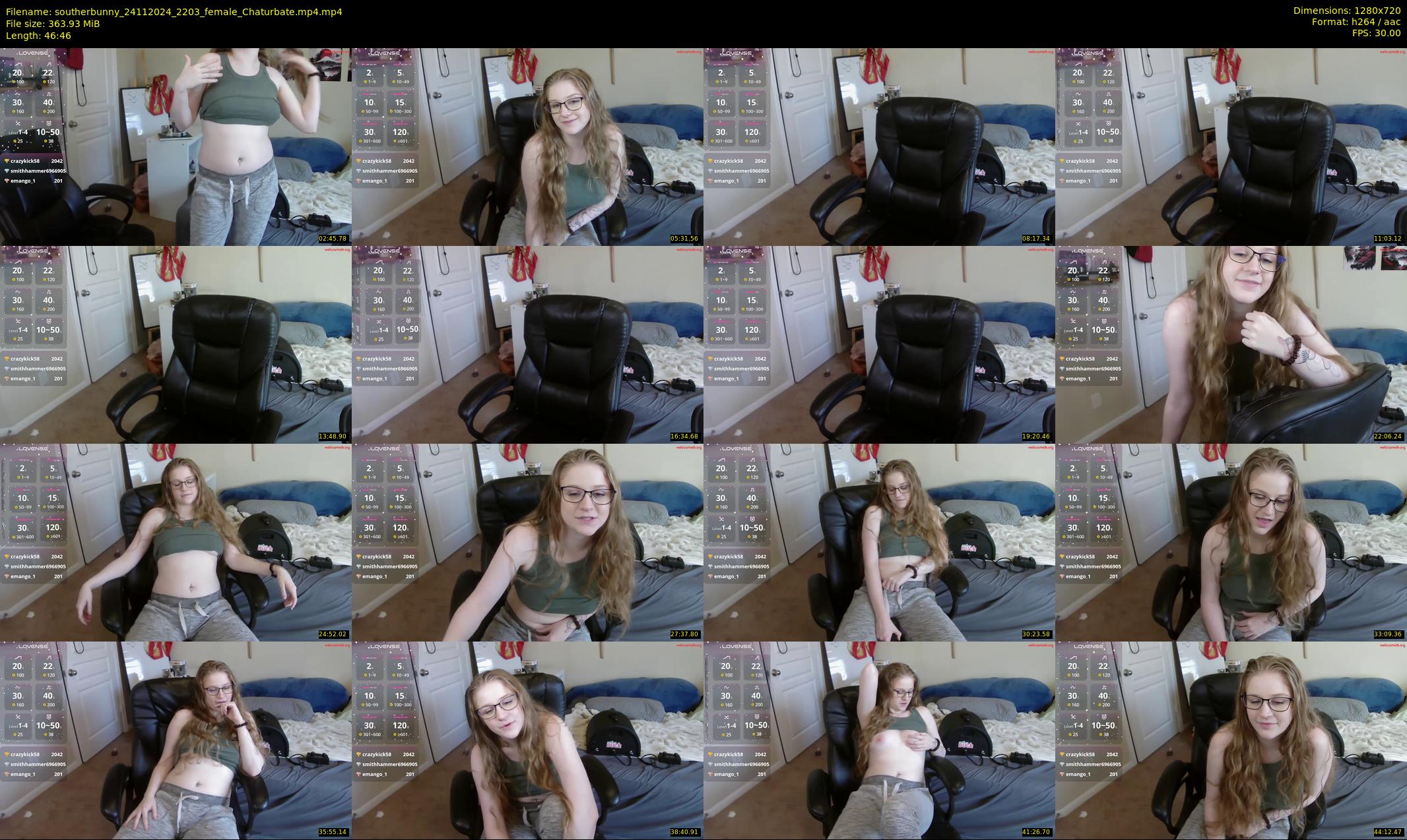 southerbunny — 47 minute Chaturbate female cam show recording, 720p, Nov 24, 2024