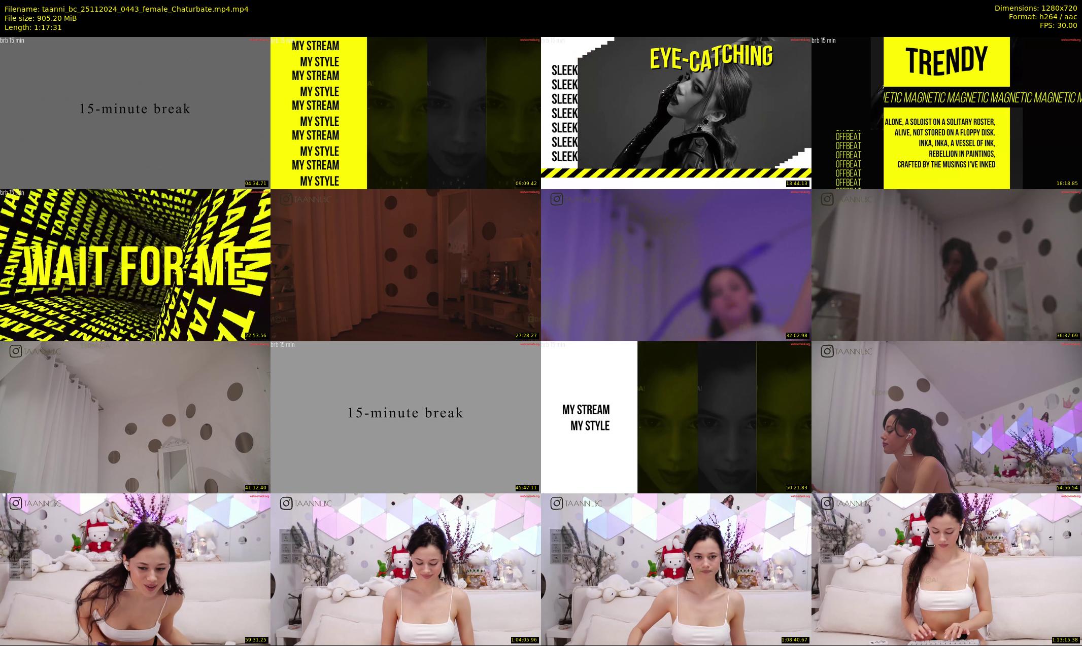 taanni_bc — 78 minute Chaturbate female cam show recording, 720p, Nov 25, 2024