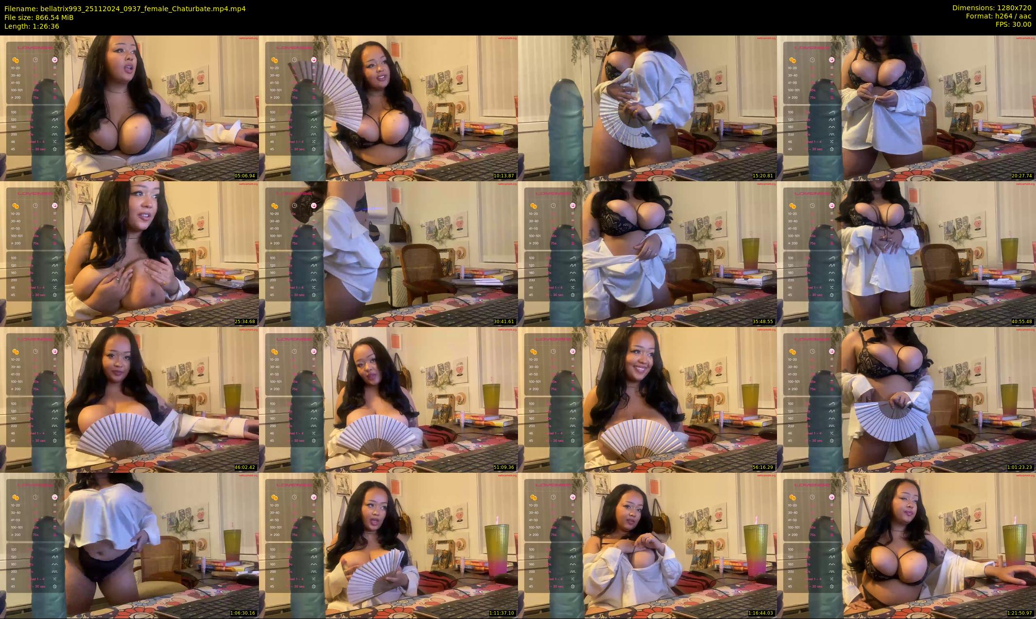 bellatrix993 — 87 minute Chaturbate female cam show recording, 720p, Nov 25, 2024