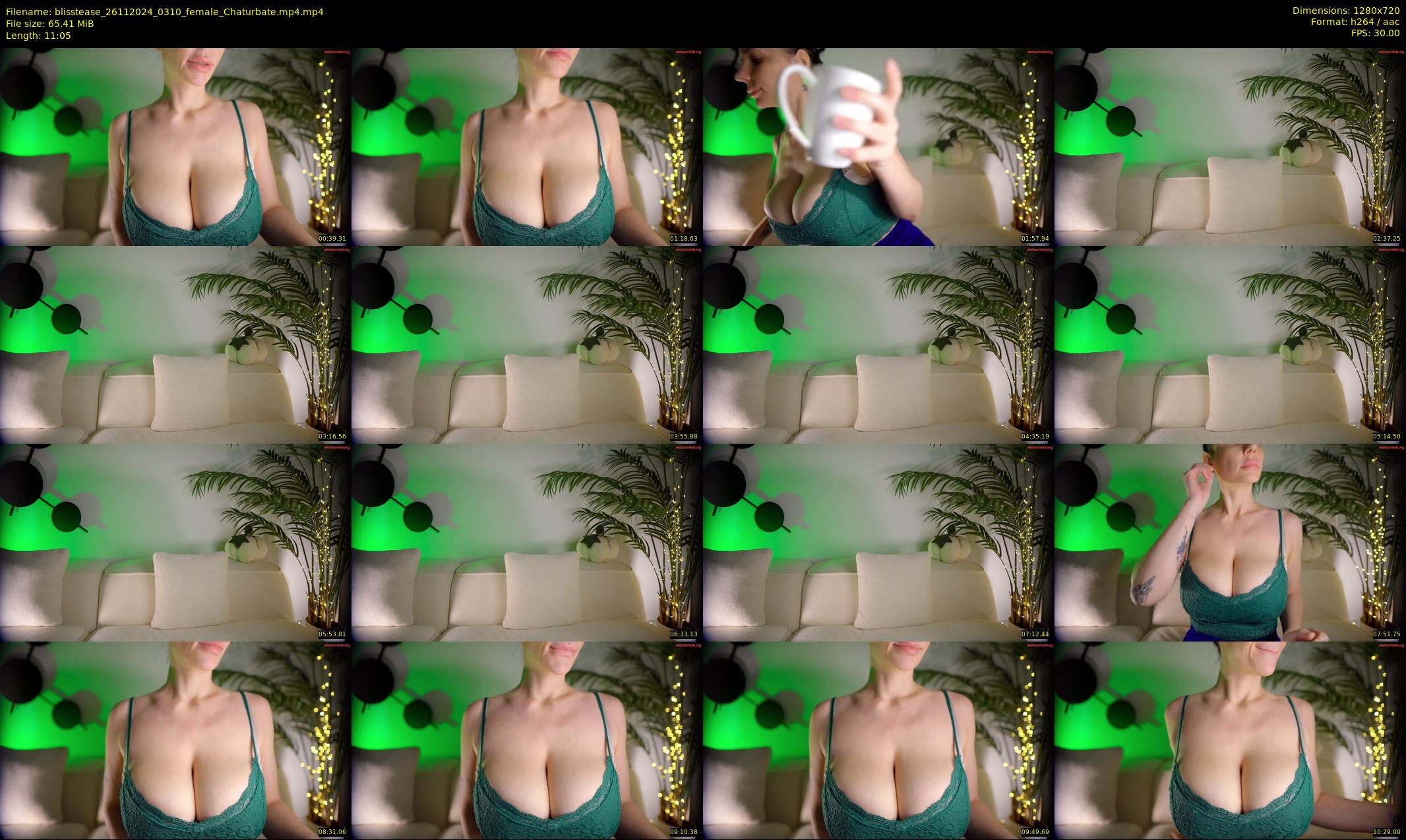 blisstease — 12 minute Chaturbate female cam show recording, 720p, Nov 26, 2024