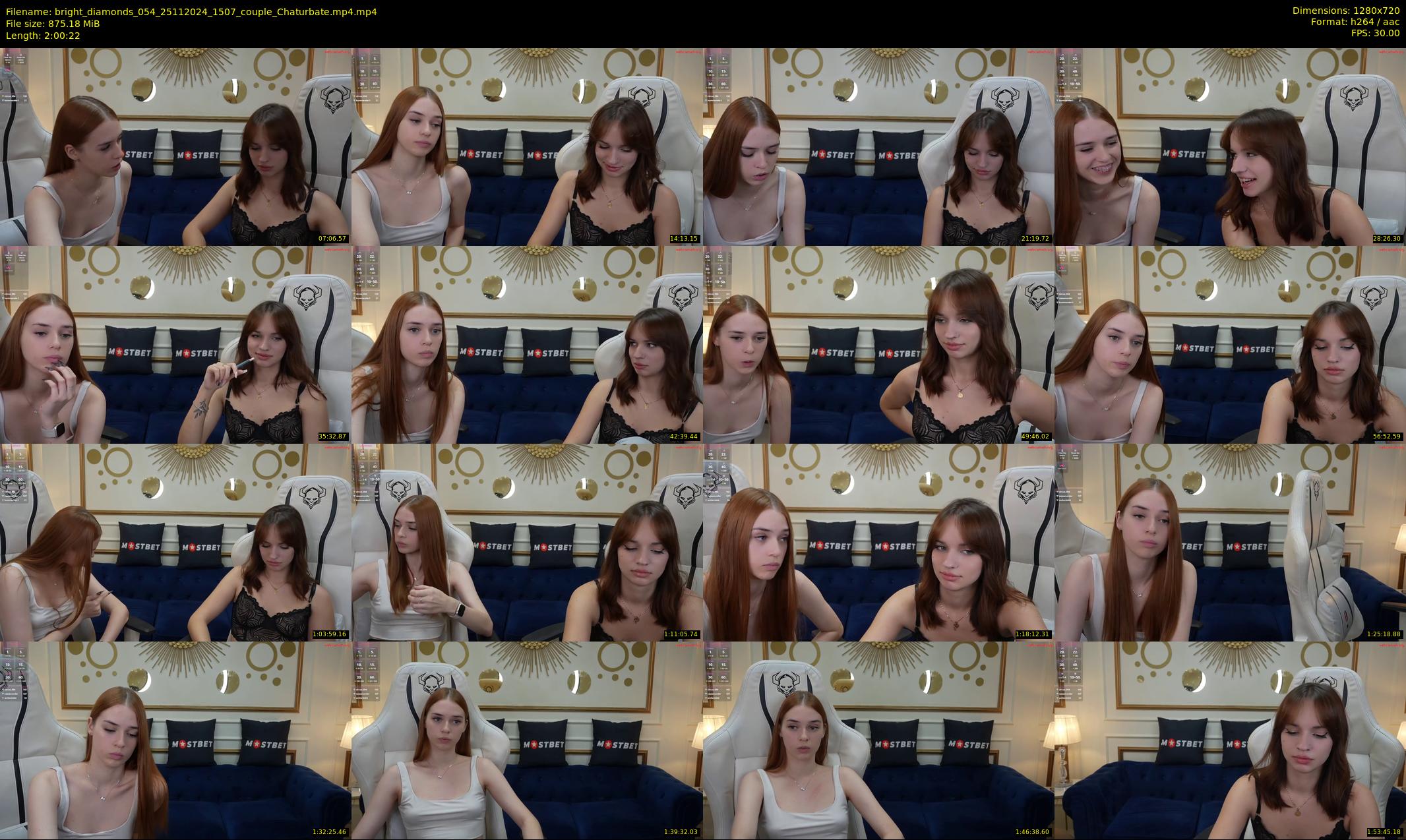 bright_diamonds_054 — 121 minute Chaturbate couple cam show recording, 720p, Nov 25, 2024
