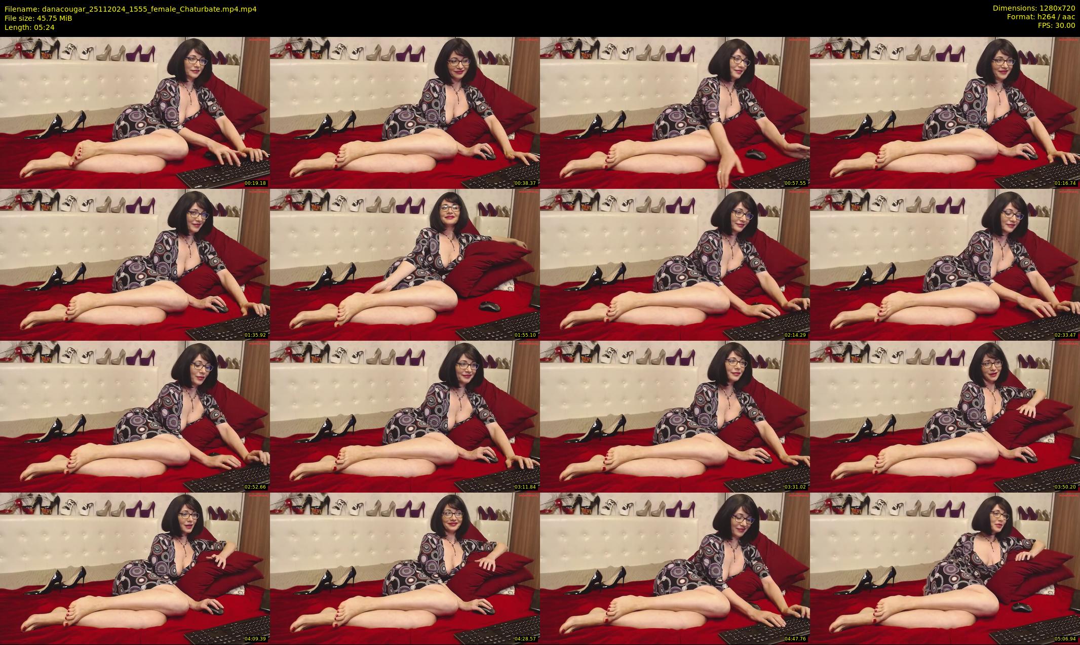 danacougar — 6 minute Chaturbate female cam show recording, 720p, Nov 25, 2024