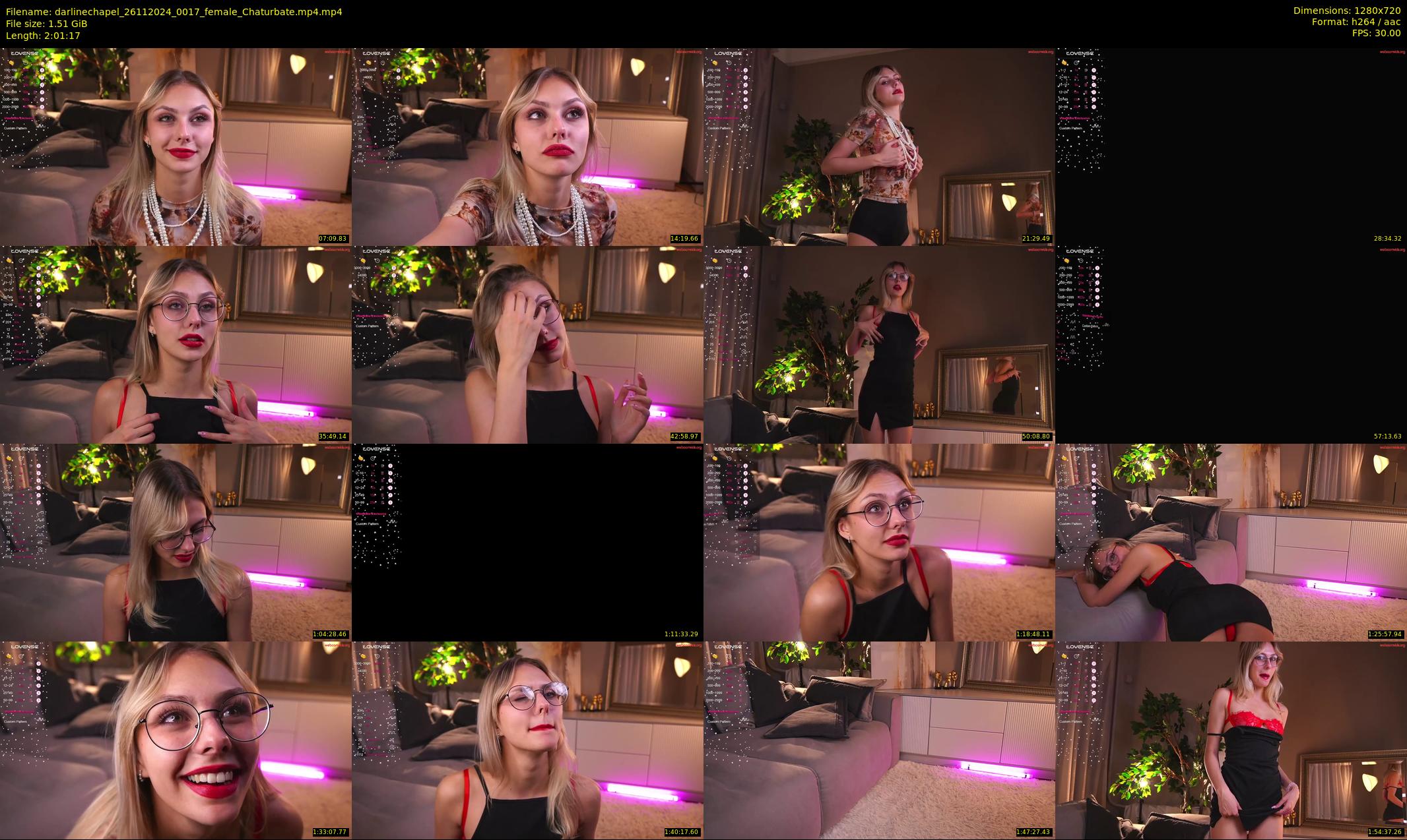 darlinechapel — 122 minute Chaturbate female cam show recording, 720p, Nov 26, 2024