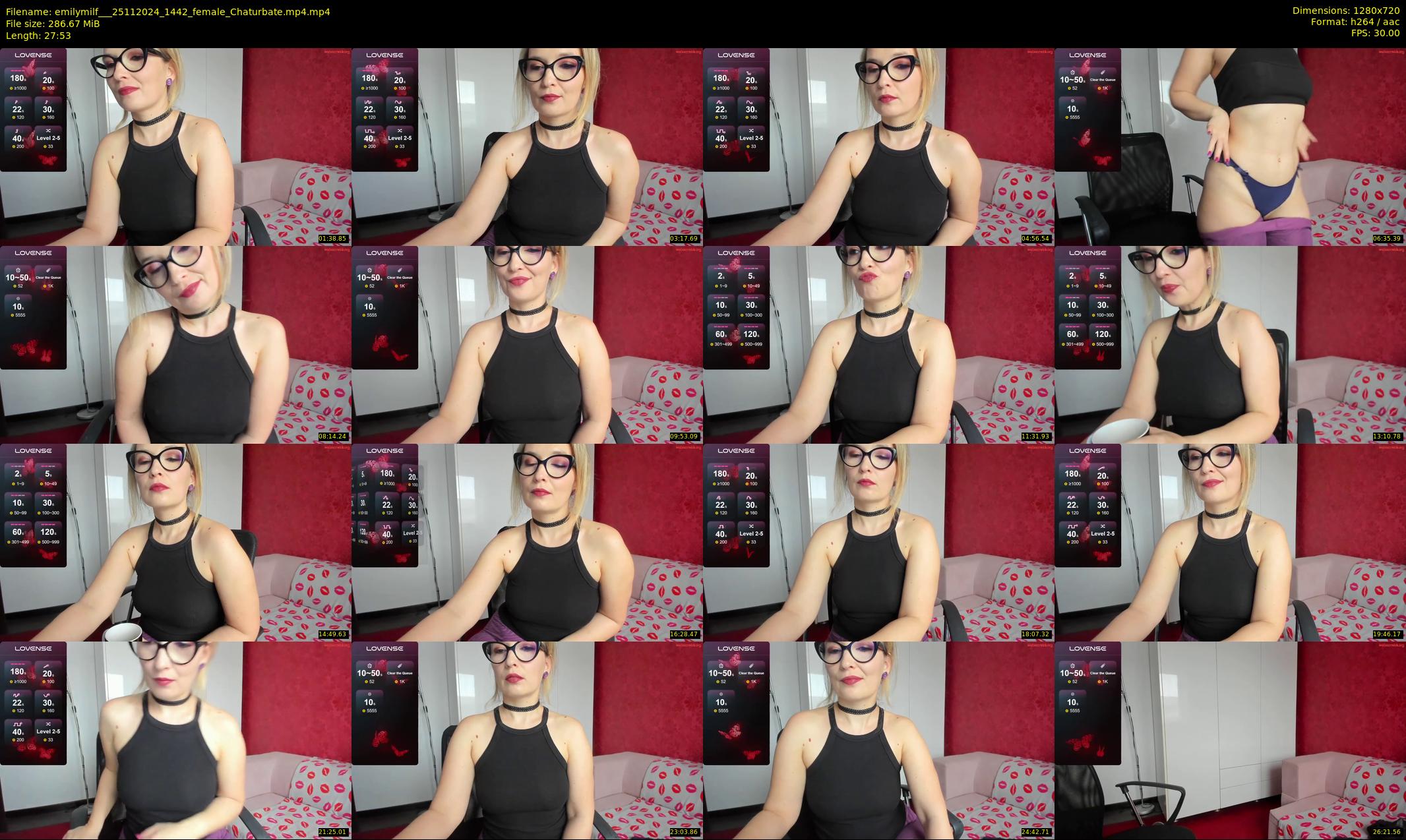 emilymilf__ — 28 minute Chaturbate female cam show recording, 720p, Nov 25, 2024