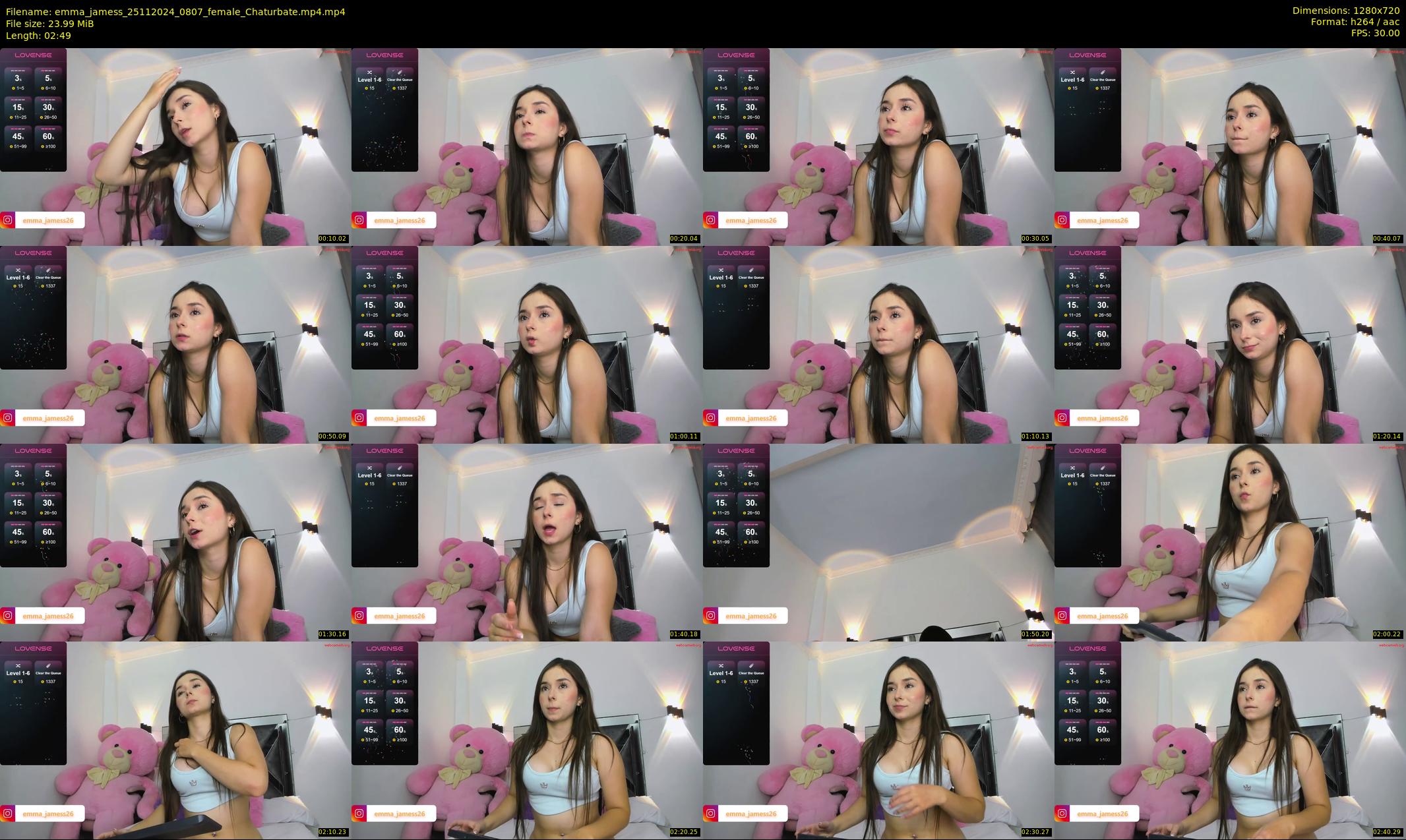 emma_jamess — 3 minute Chaturbate female cam show recording, 720p, Nov 25, 2024