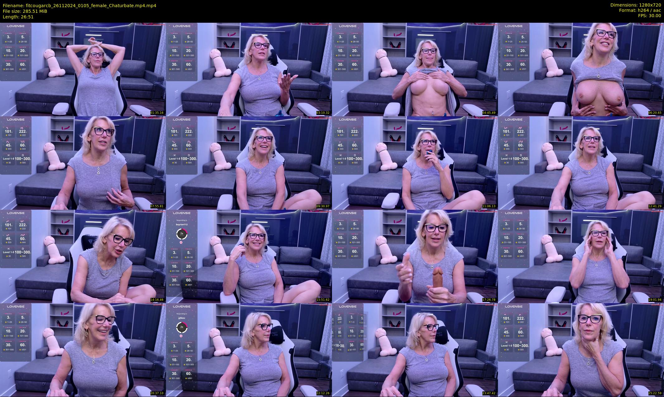 fitcougarcb — 27 minute Chaturbate female cam show recording, 720p, Nov 26, 2024