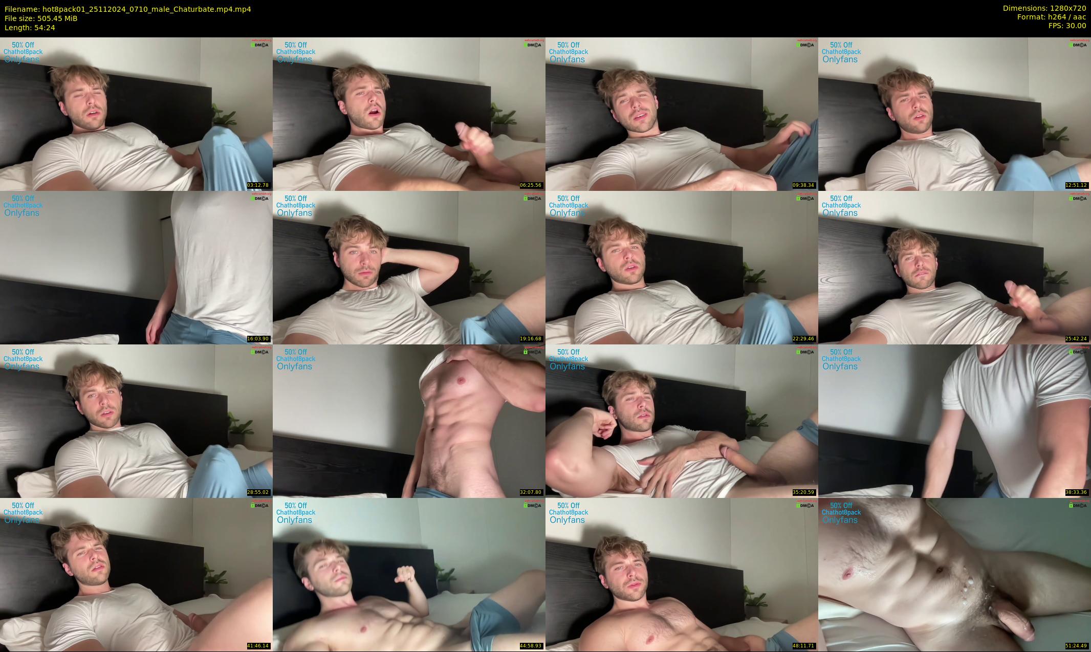 hot8pack01 — 55 minute Chaturbate male cam show recording, 720p, Nov 25, 2024