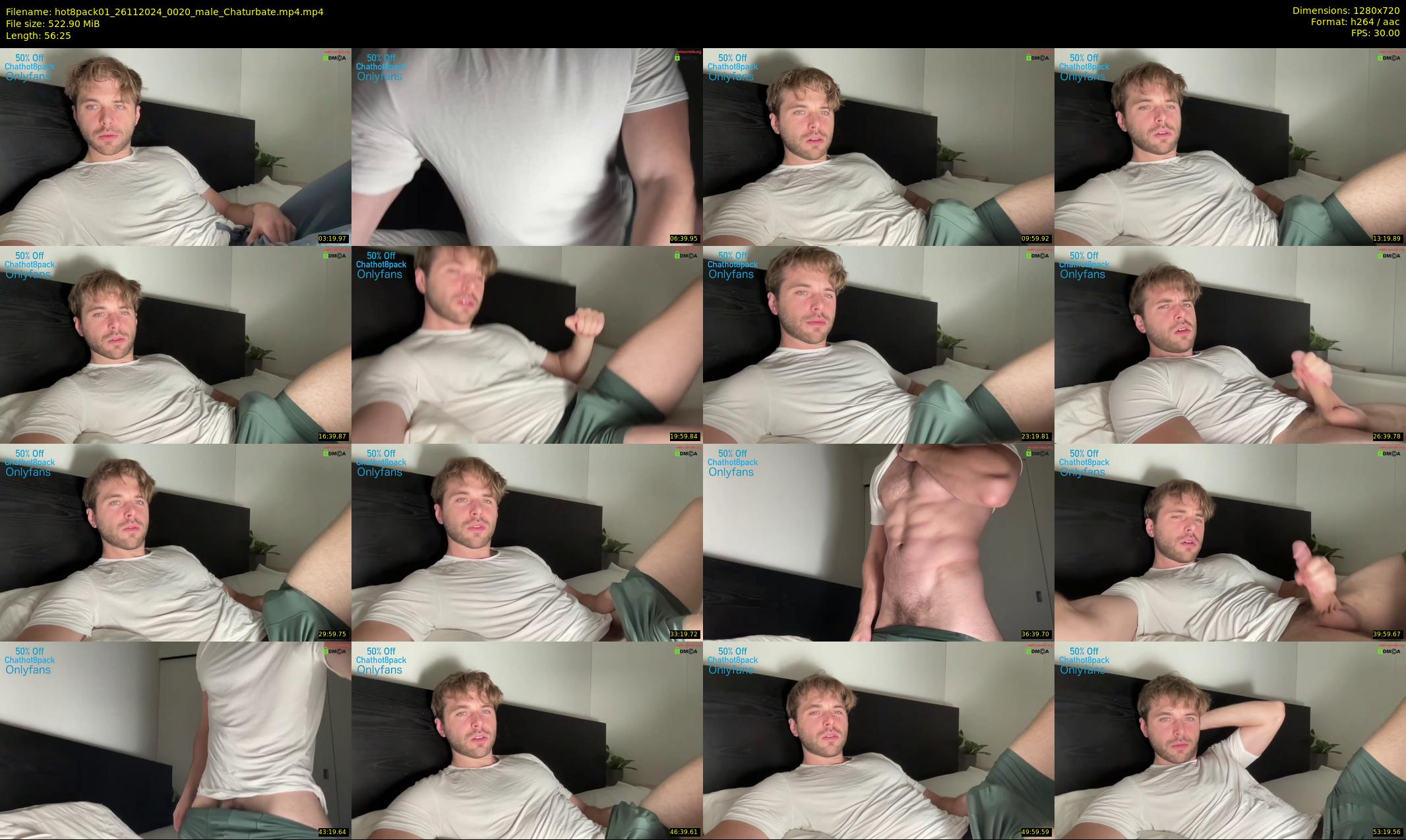 hot8pack01 — 57 minute Chaturbate male cam show recording, 720p, Nov 26, 2024