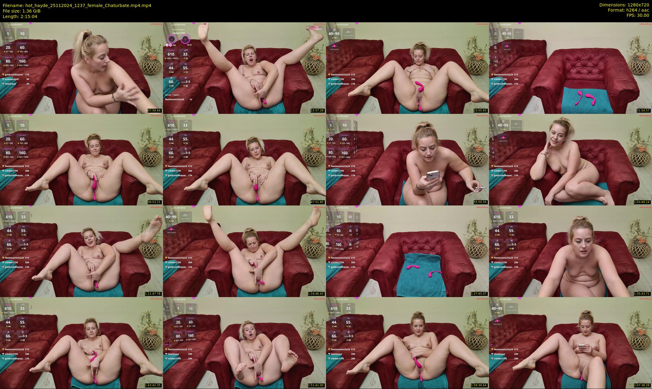 hot_hayde — 136 minute Chaturbate female cam show recording, 720p, Nov 25, 2024