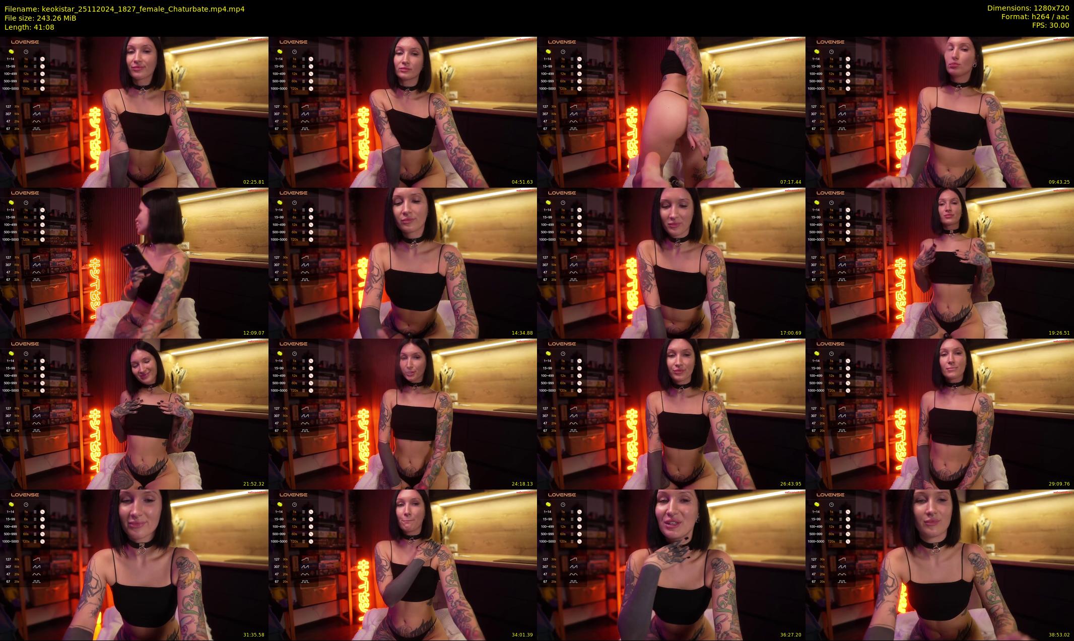 keokistar — 42 minute Chaturbate female cam show recording, 720p, Nov 25, 2024