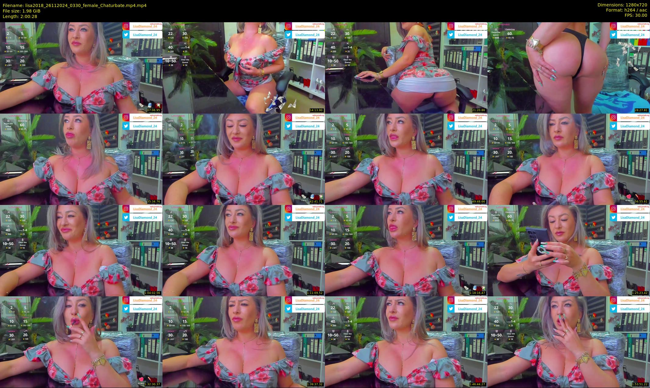 lisa2018 — 121 minute Chaturbate female cam show recording, 720p, Nov 26, 2024