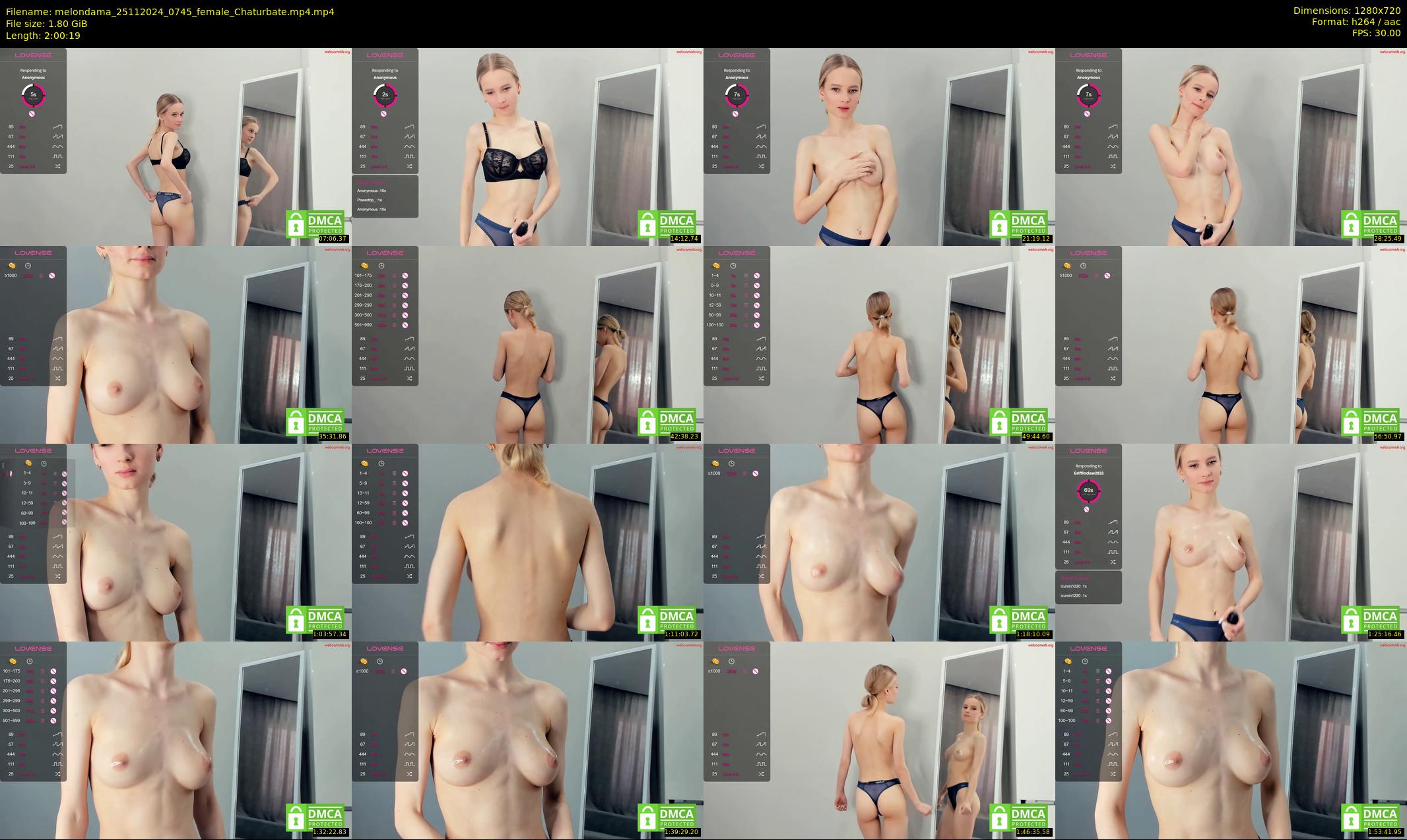 melondama — 121 minute Chaturbate female cam show recording, 720p, Nov 25, 2024