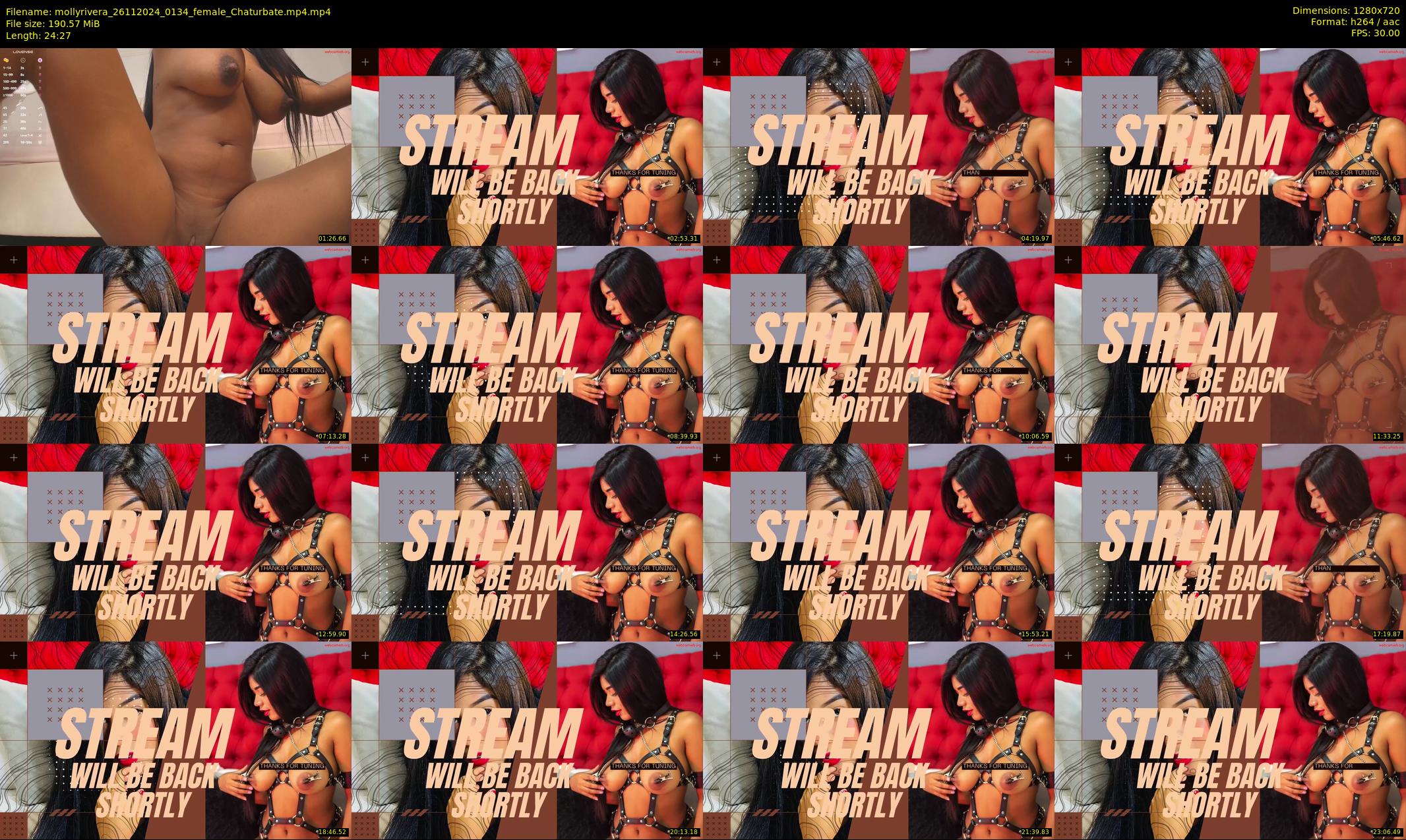 mollyrivera — 25 minute Chaturbate female cam show recording, 720p, Nov 26, 2024