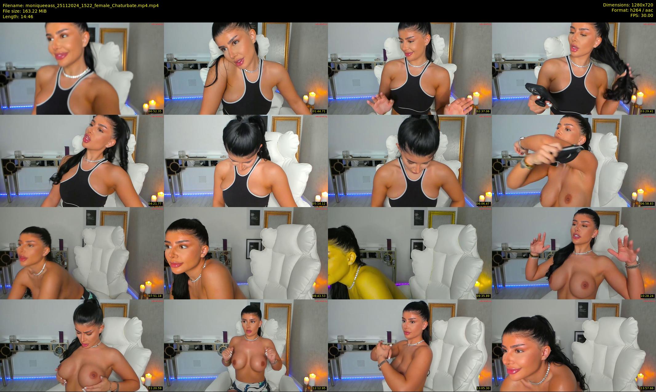 moniqueeass — 15 minute Chaturbate female cam show recording, 720p, Nov 25, 2024