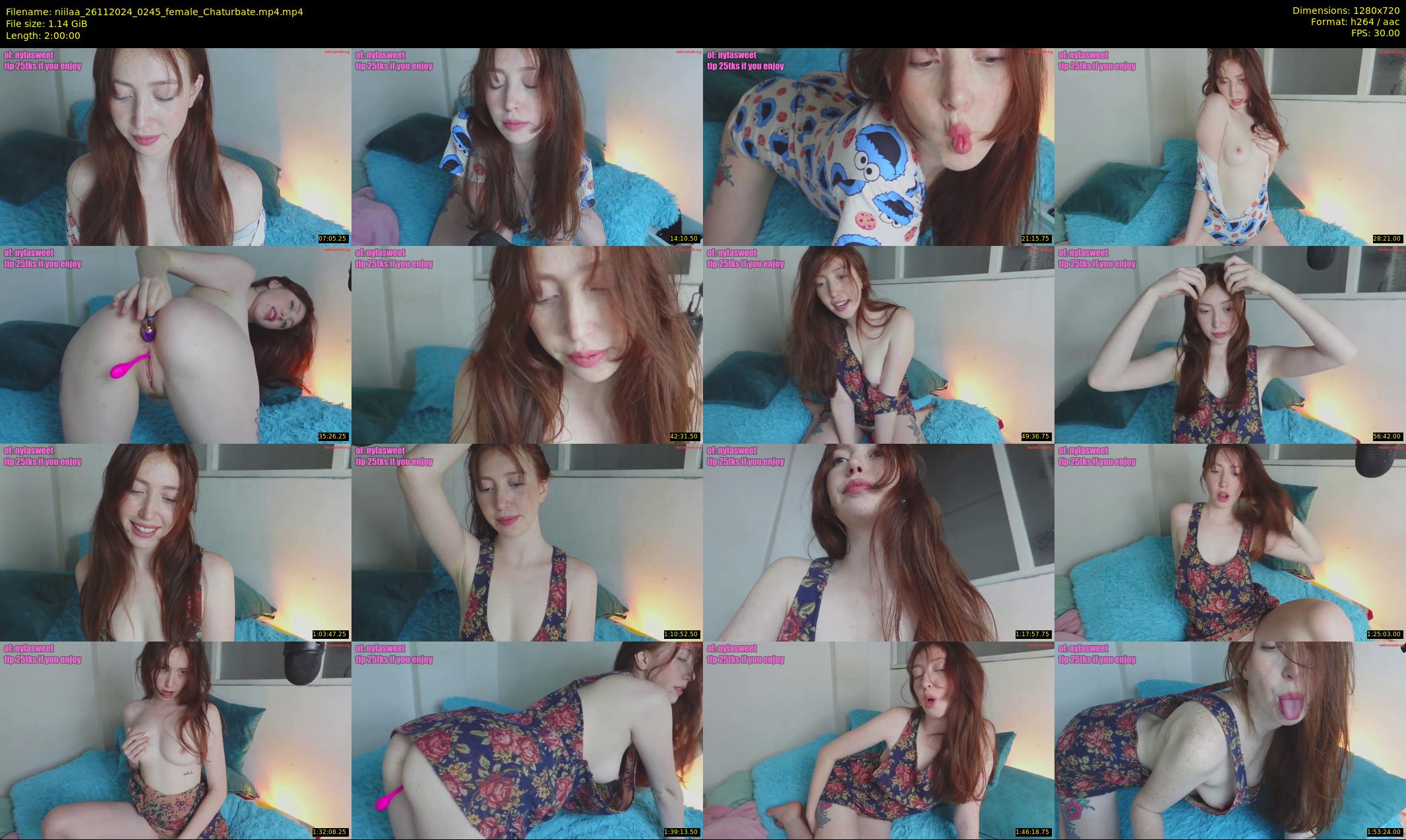 niilaa — 120 minute Chaturbate female cam show recording, 720p, Nov 26, 2024