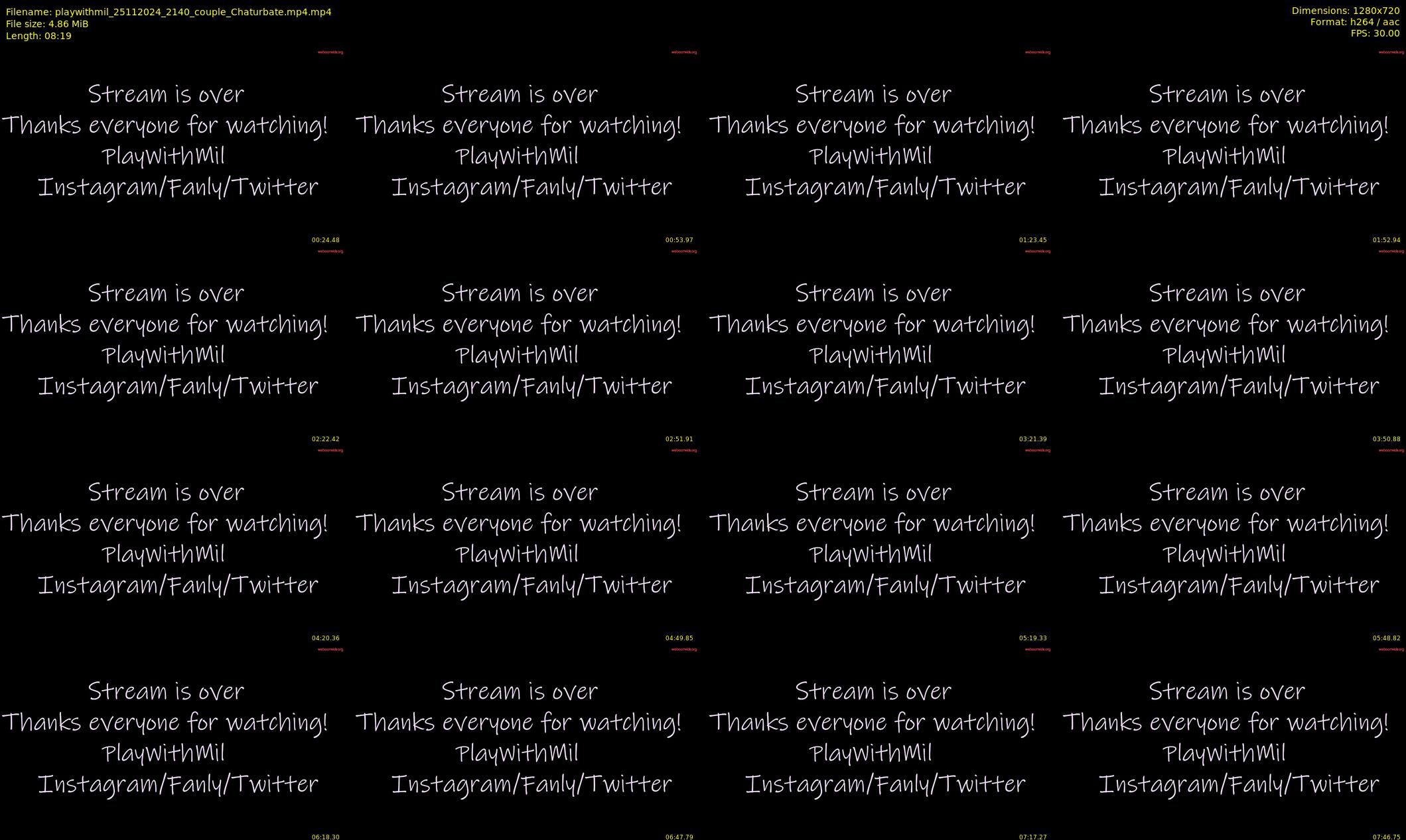 playwithmil — 9 minute Chaturbate couple cam show recording, 720p, Nov 25, 2024