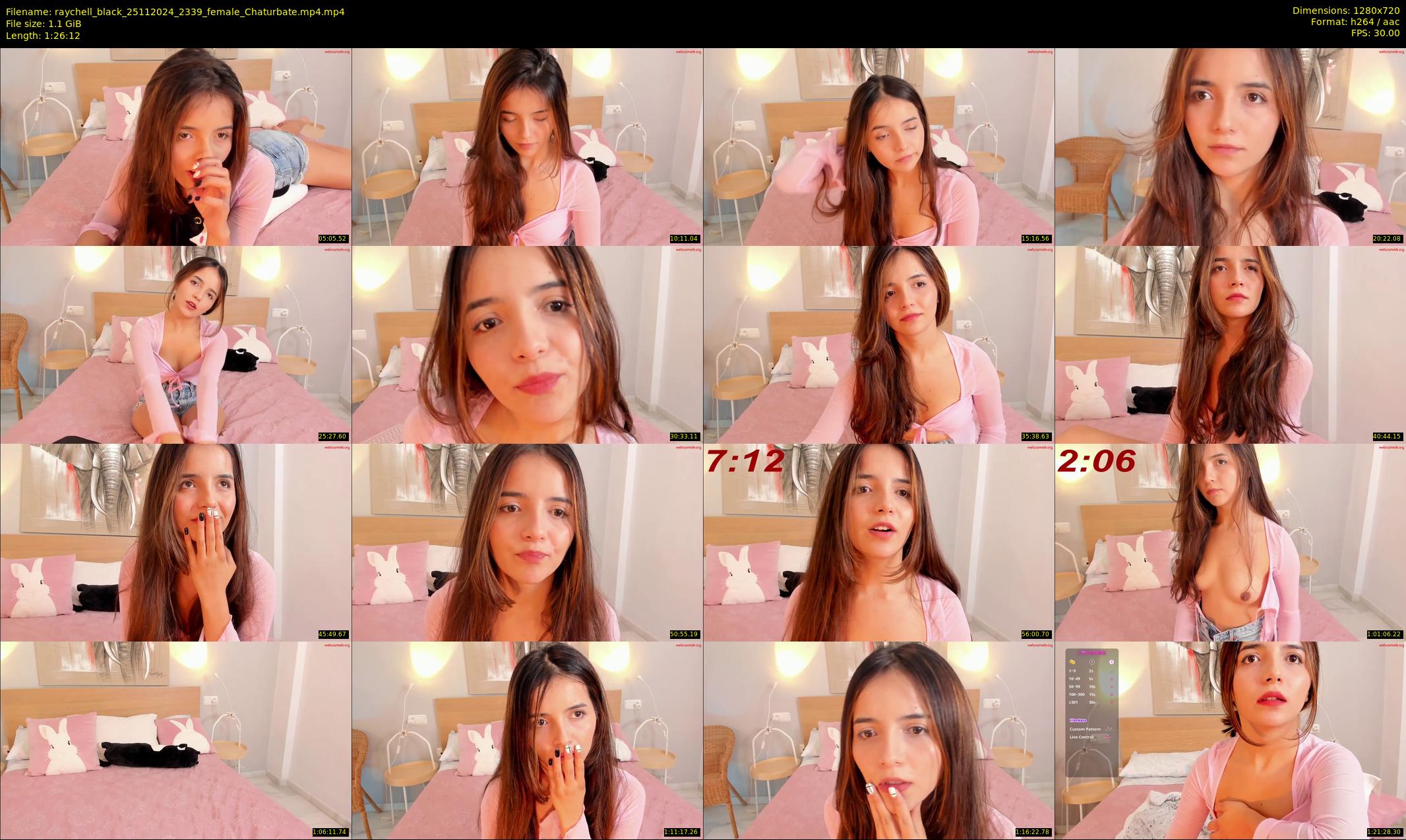 raychell_black — 87 minute Chaturbate female cam show recording, 720p, Nov 25, 2024