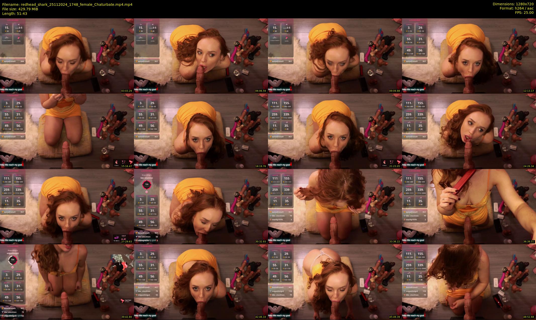 redhead_shark — 52 minute Chaturbate female cam show recording, 720p, Nov 25, 2024