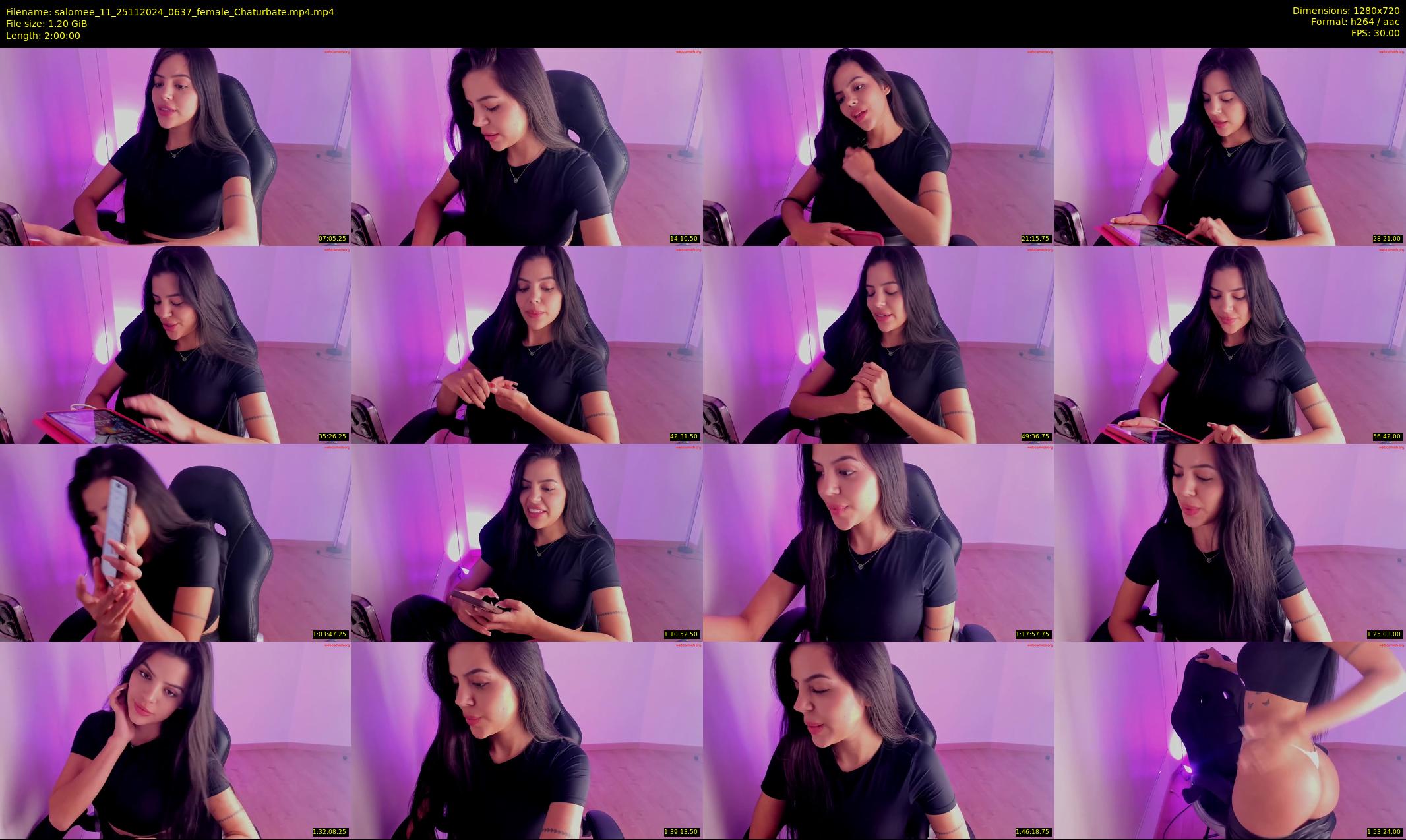 salomee_11 — 120 minute Chaturbate female cam show recording, 720p, Nov 25, 2024