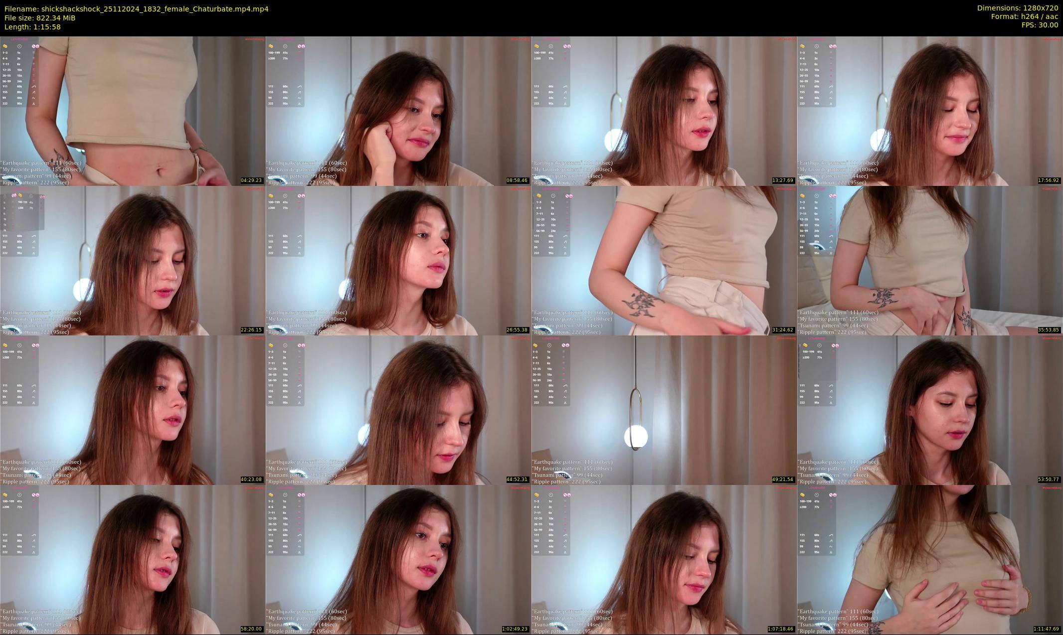 shickshackshock — 76 minute Chaturbate female cam show recording, 720p, Nov 25, 2024