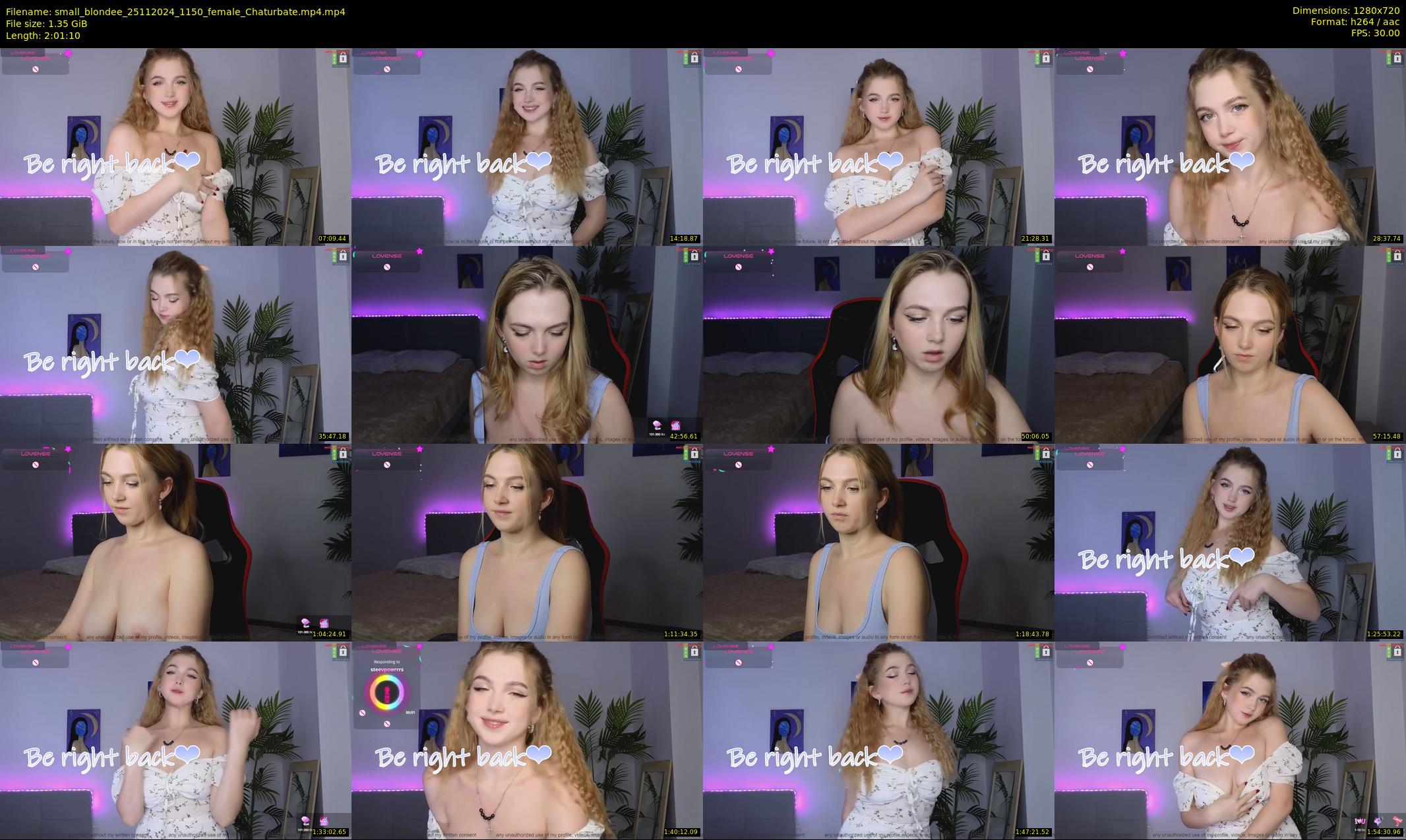 small_blondee — 122 minute Chaturbate female cam show recording, 720p, Nov 25, 2024