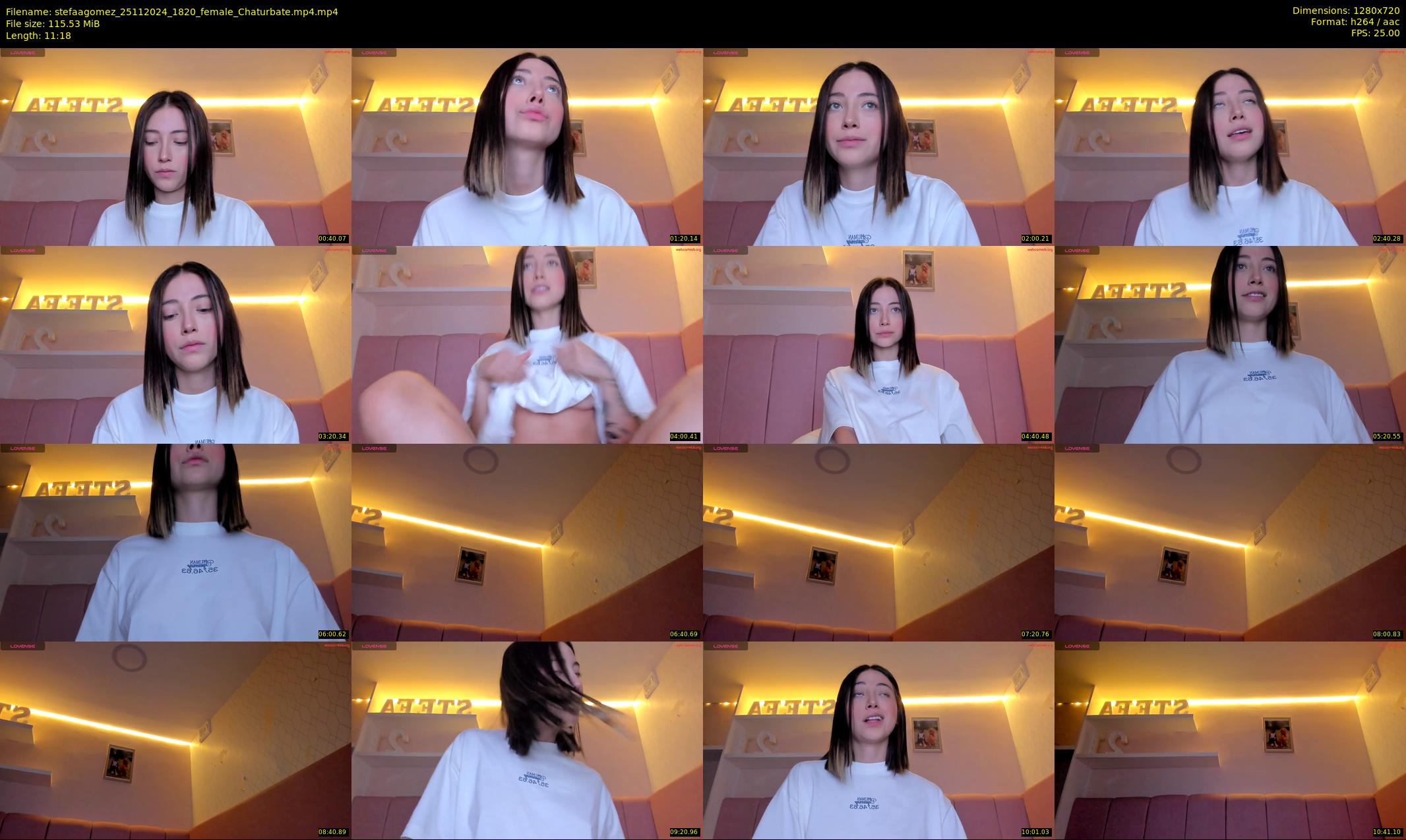 stefaagomez — 12 minute Chaturbate female cam show recording, 720p, Nov 25, 2024