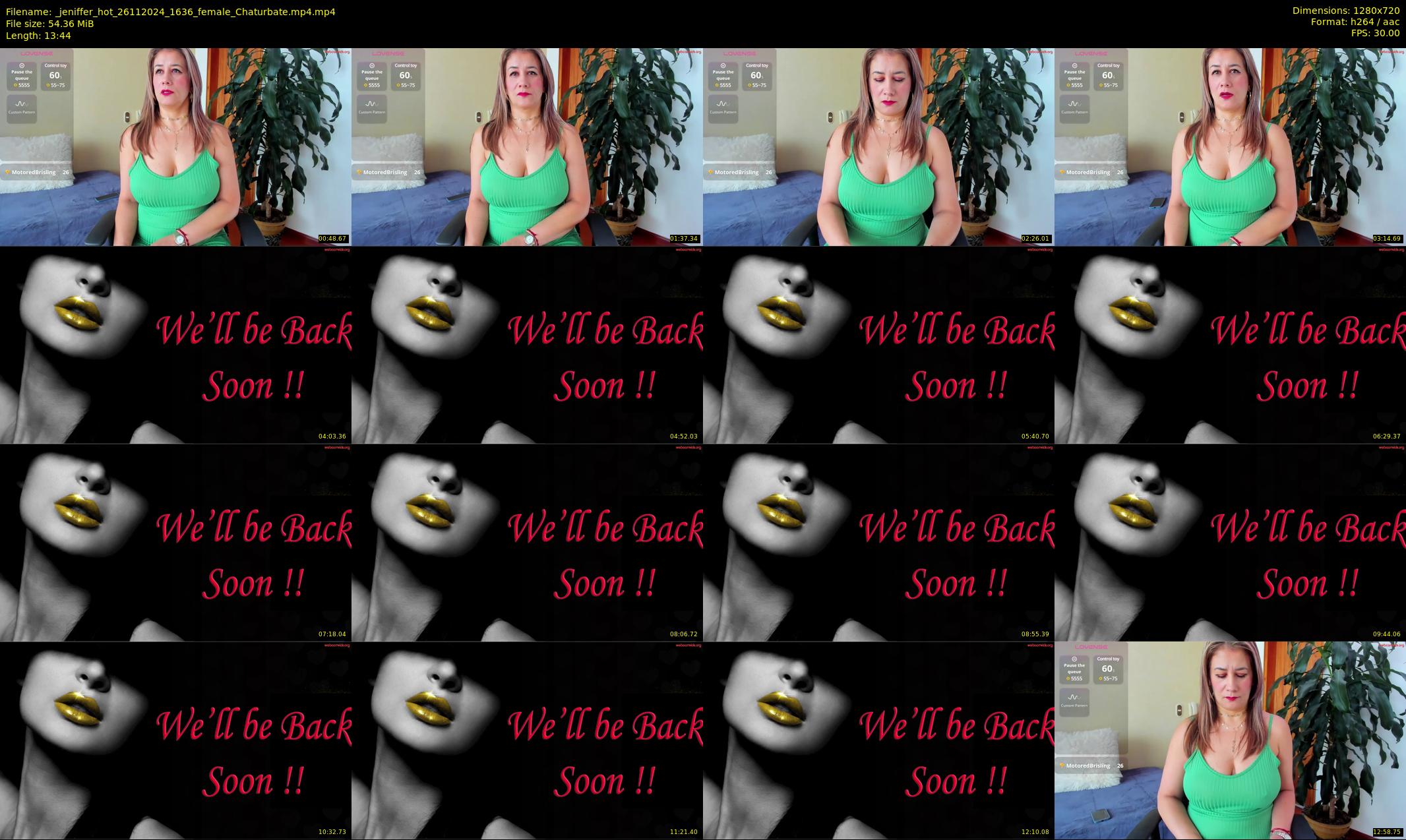 _jeniffer_hot — 14 minute Chaturbate female cam show recording, 720p, Nov 26, 2024
