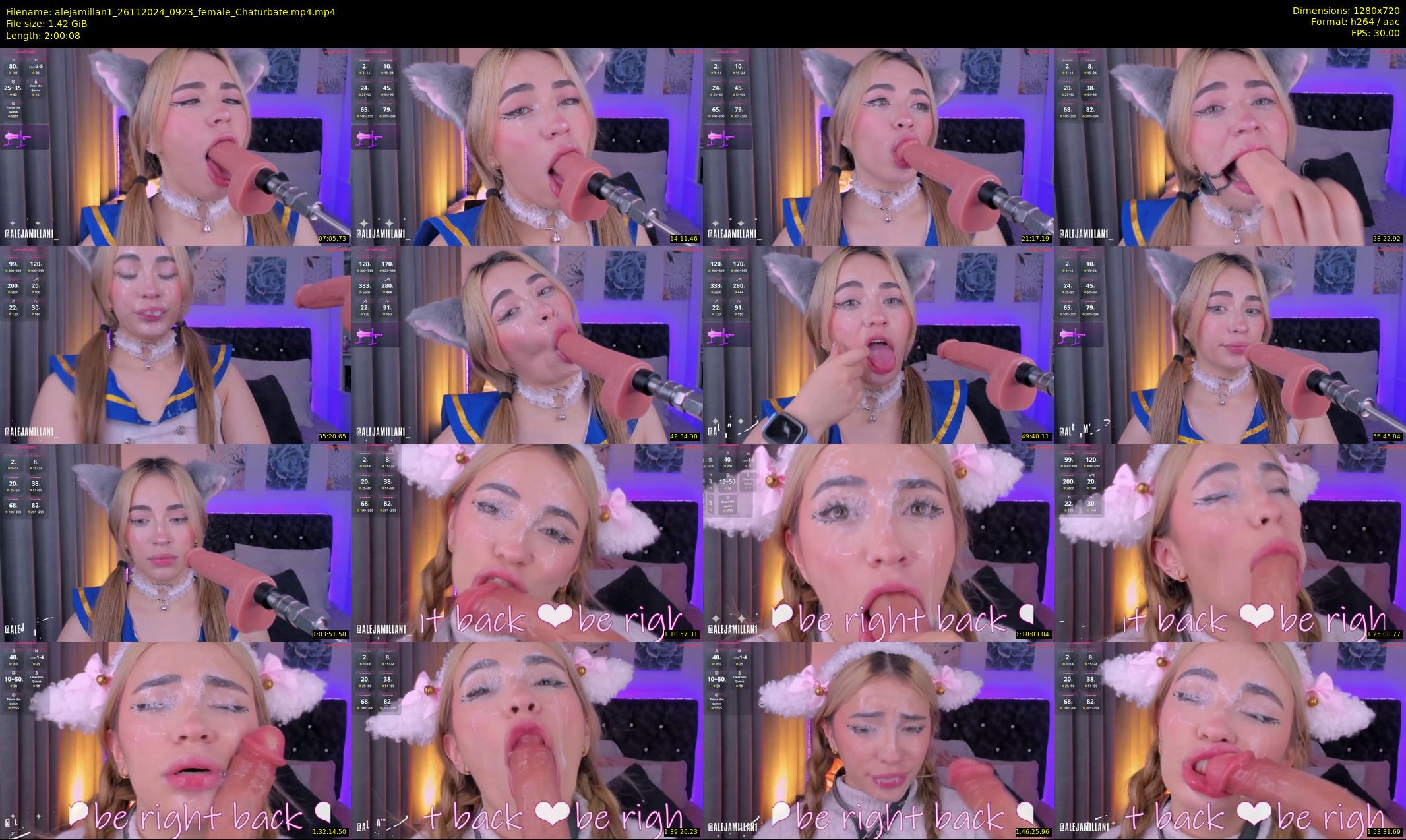 alejamillan1 — 121 minute Chaturbate female cam show recording, 720p, Nov 26, 2024