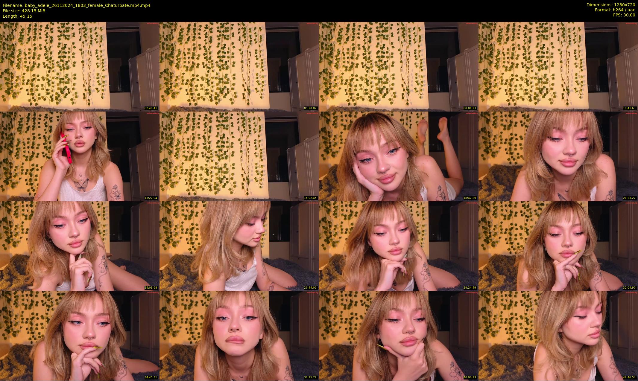 baby_adele — 46 minute Chaturbate female cam show recording, 720p, Nov 26, 2024