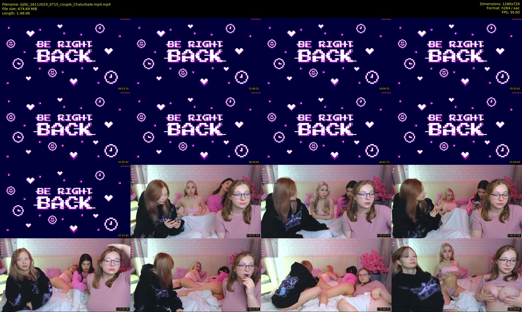 bjliki — 109 minute Chaturbate couple cam show recording, 720p, Nov 26, 2024