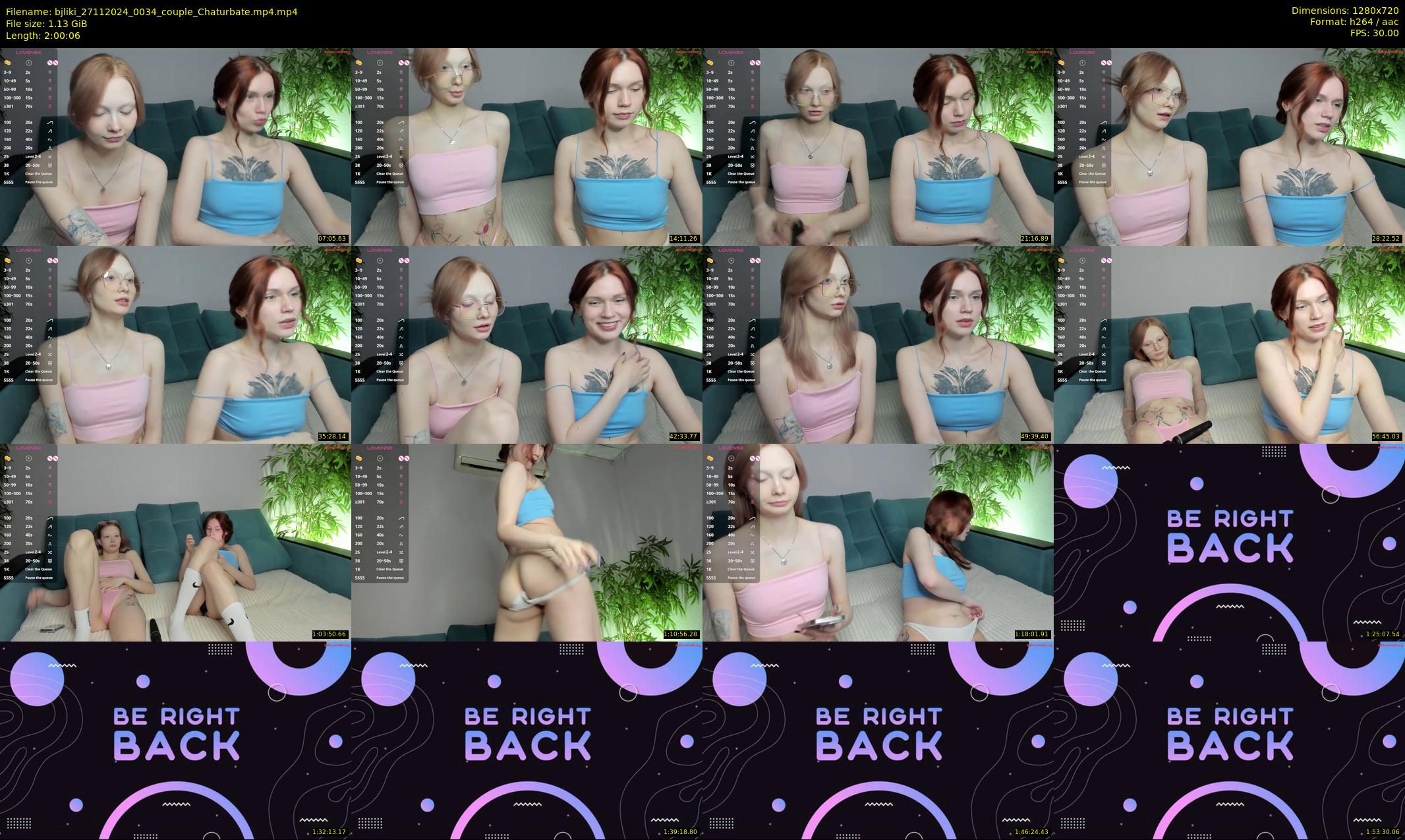 bjliki — 121 minute Chaturbate couple cam show recording, 720p, Nov 27, 2024