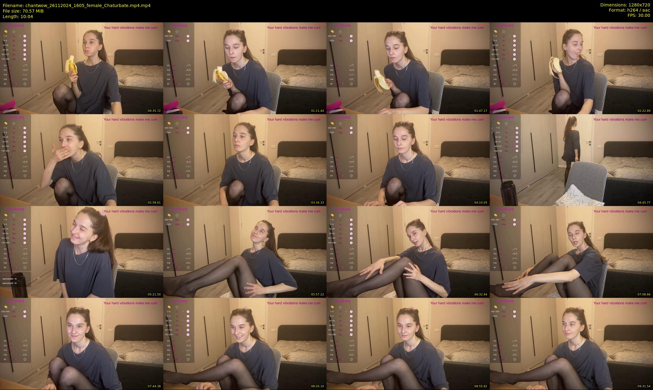 chantwow — 11 minute Chaturbate female cam show recording, 720p, Nov 26, 2024