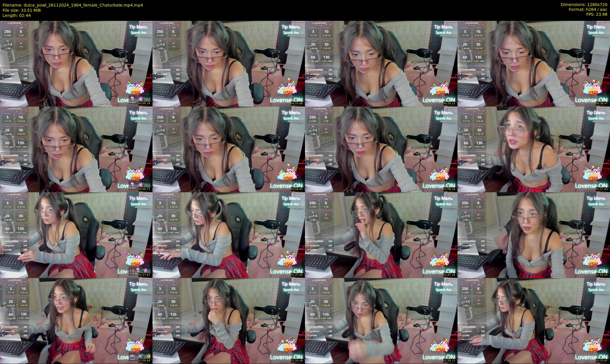 dulce_powl — 3 minute Chaturbate female cam show recording, 720p, Nov 26, 2024