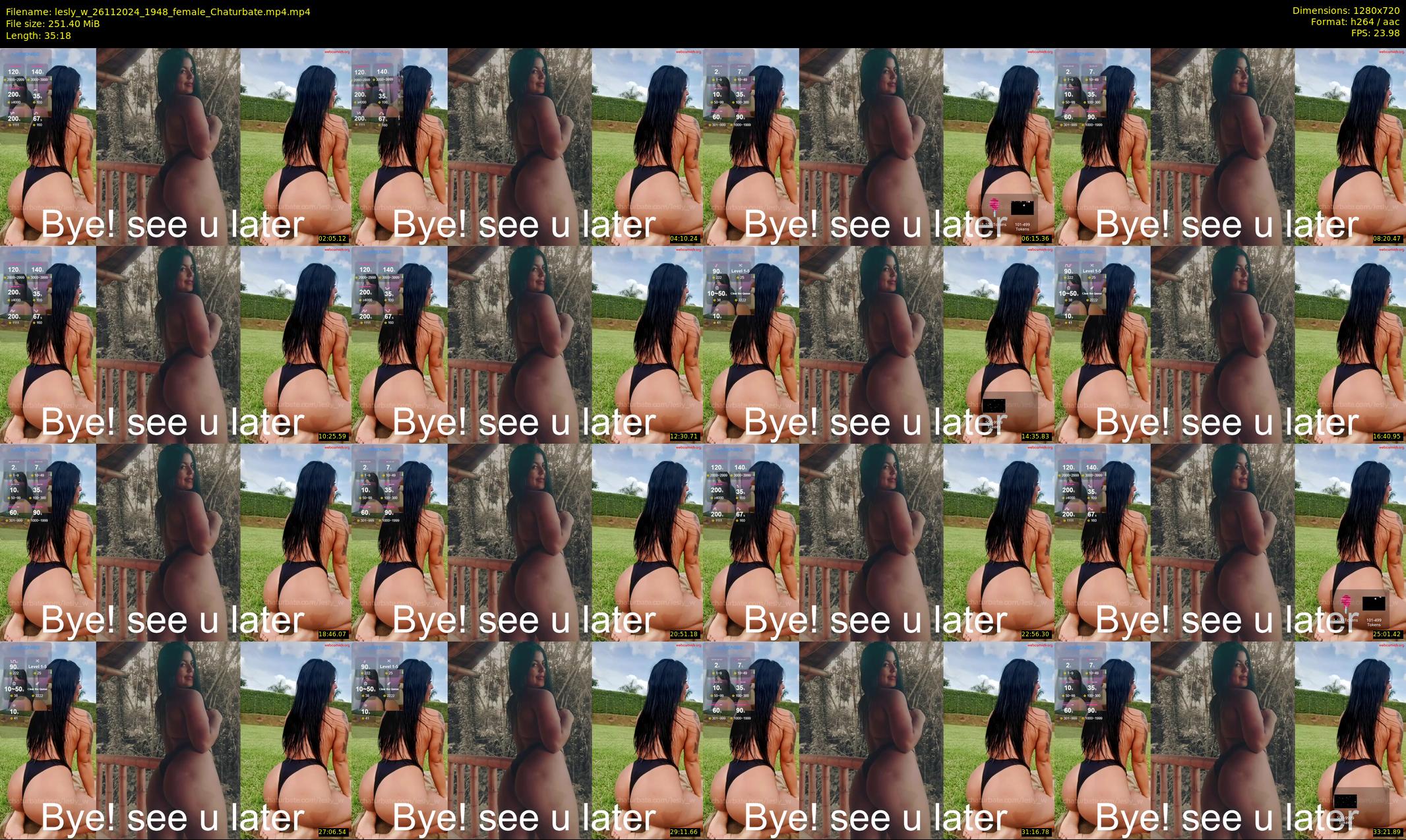 lesly_w — 36 minute Chaturbate female cam show recording, 720p, Nov 26, 2024