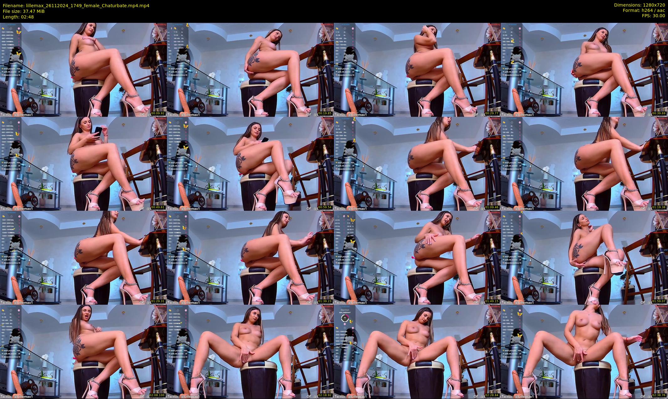 lillemax — 3 minute Chaturbate female cam show recording, 720p, Nov 26, 2024