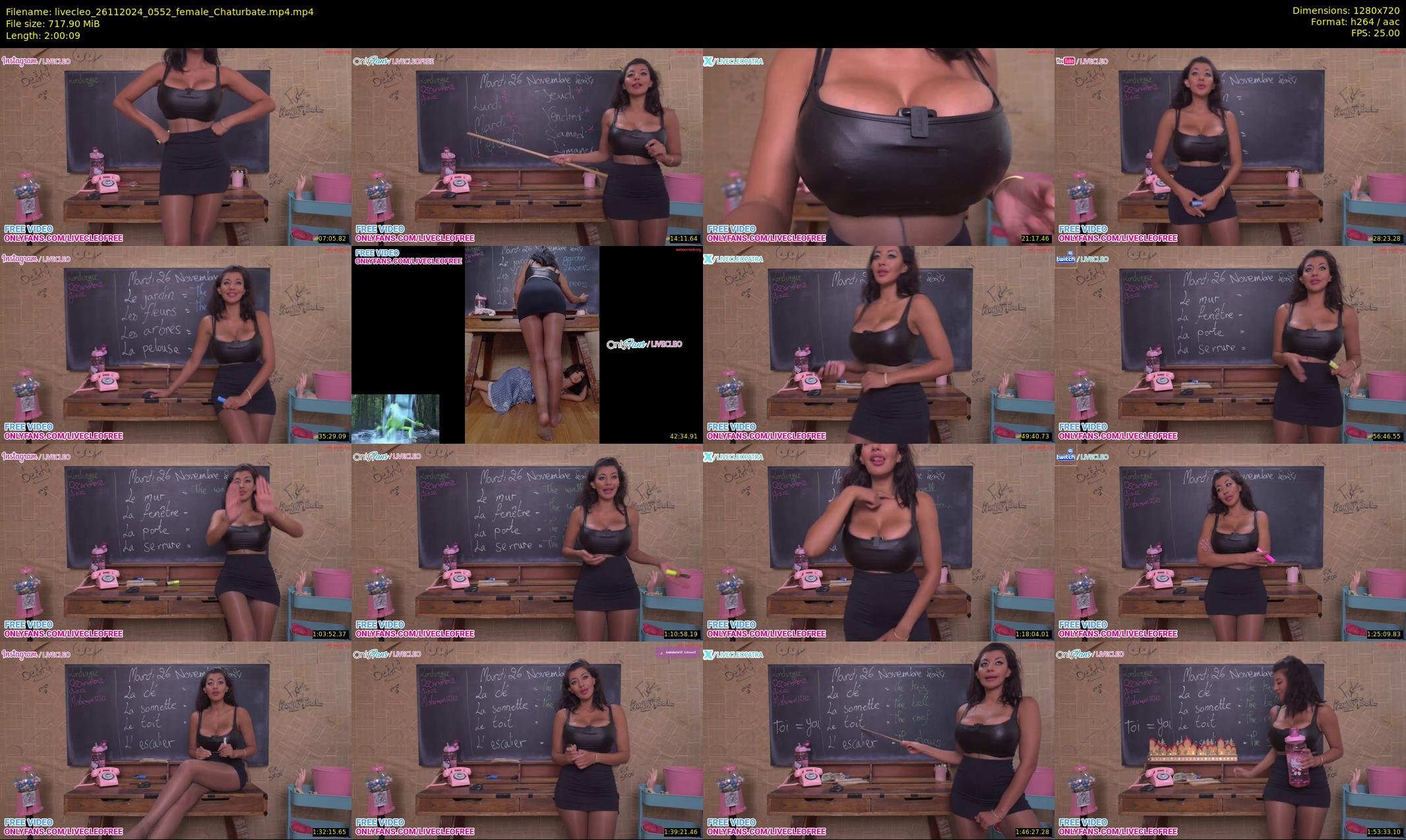 livecleo — 121 minute Chaturbate female cam show recording, 720p, Nov 26, 2024