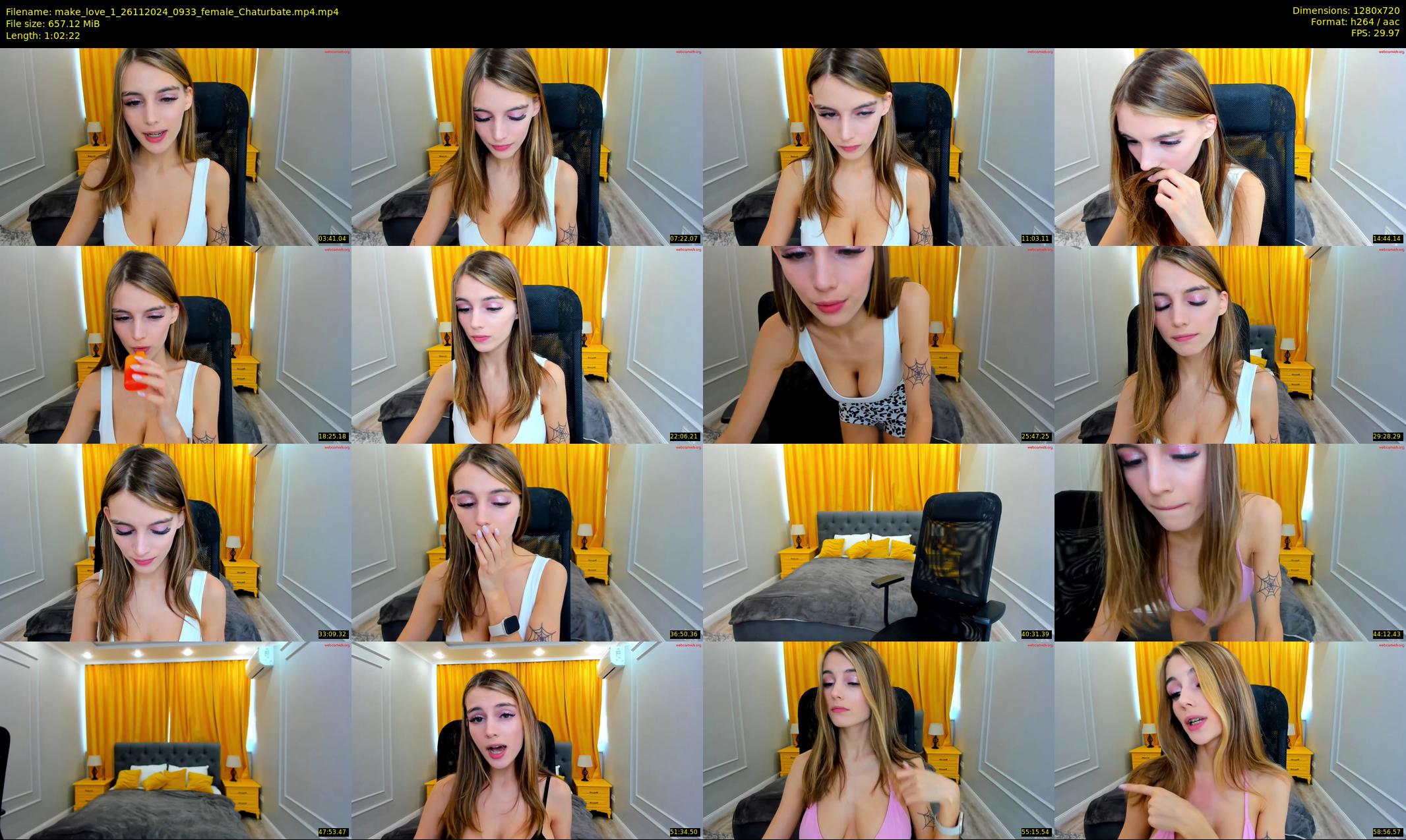 make_love_1 — 63 minute Chaturbate female cam show recording, 720p, Nov 26, 2024
