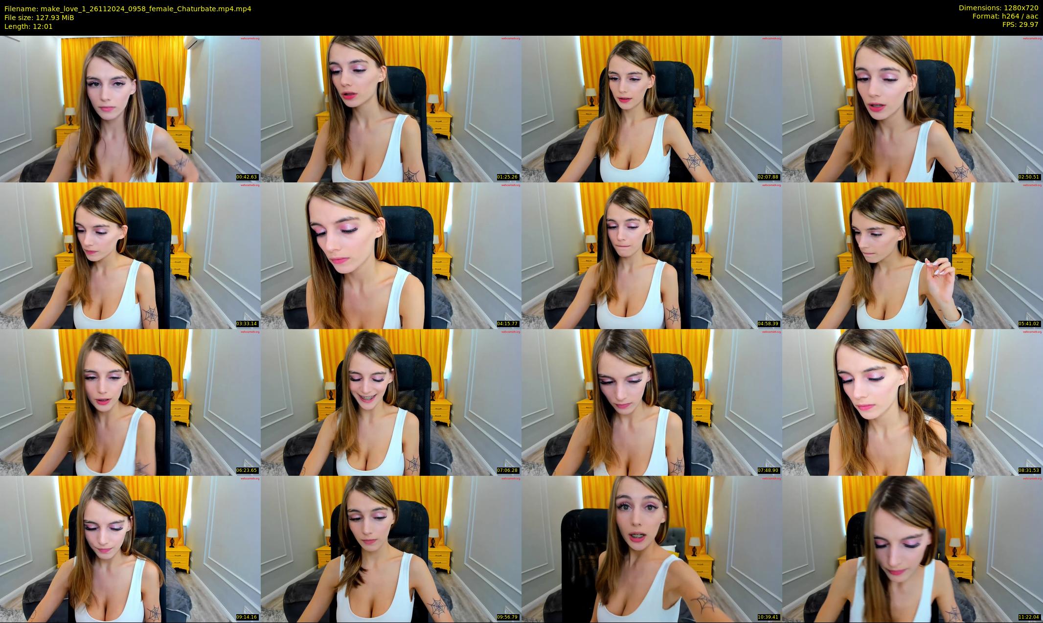 make_love_1 — 13 minute Chaturbate female cam show recording, 720p, Nov 26, 2024