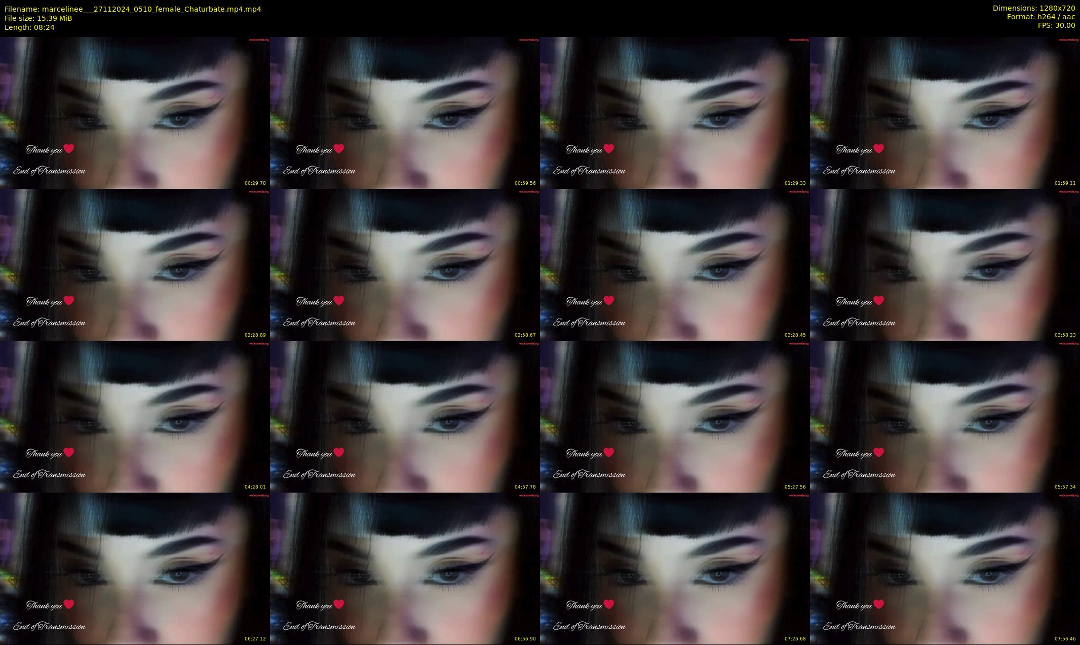 marcelinee__ — 9 minute Chaturbate female cam show recording, 720p, Nov 27, 2024