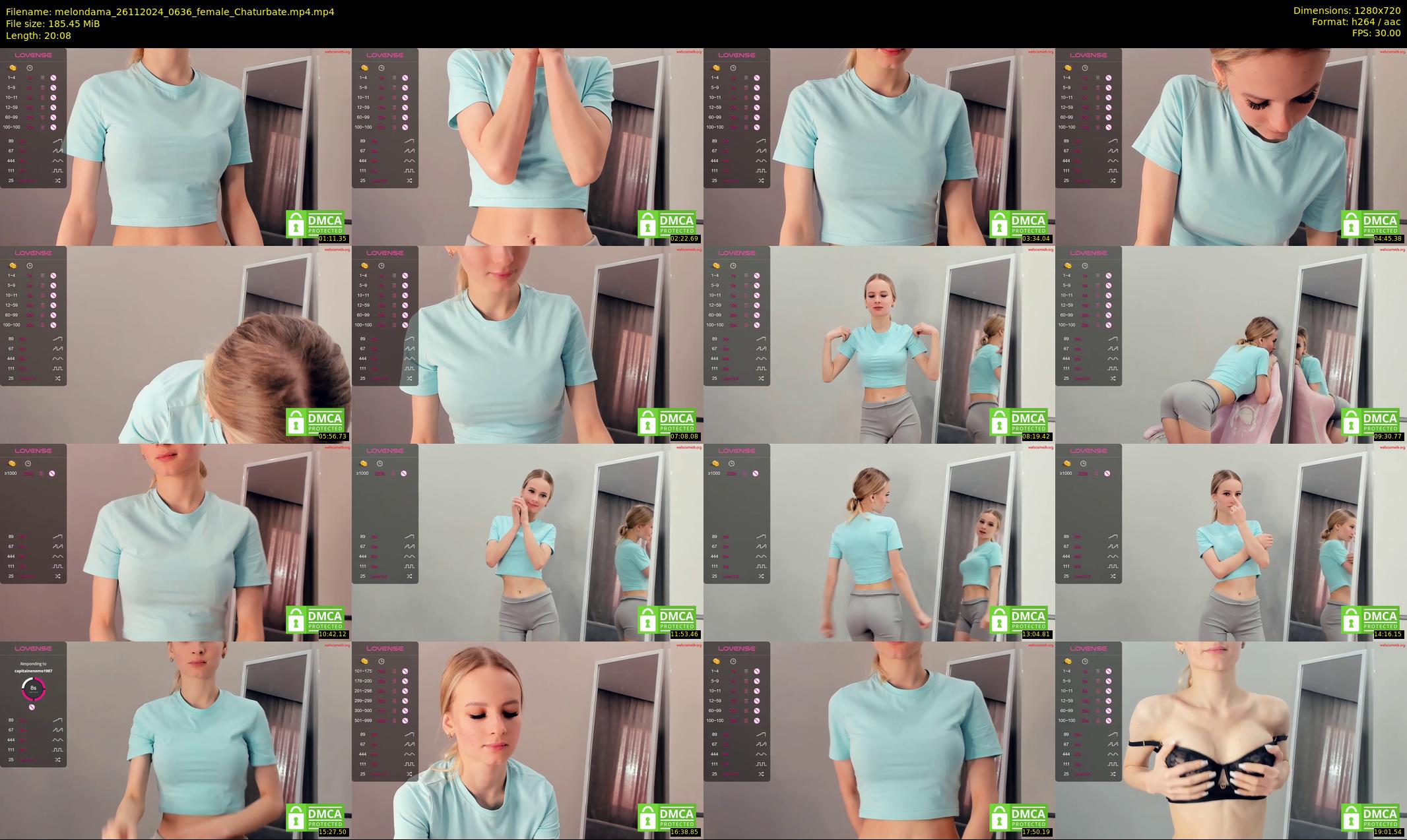 melondama — 21 minute Chaturbate female cam show recording, 720p, Nov 26, 2024