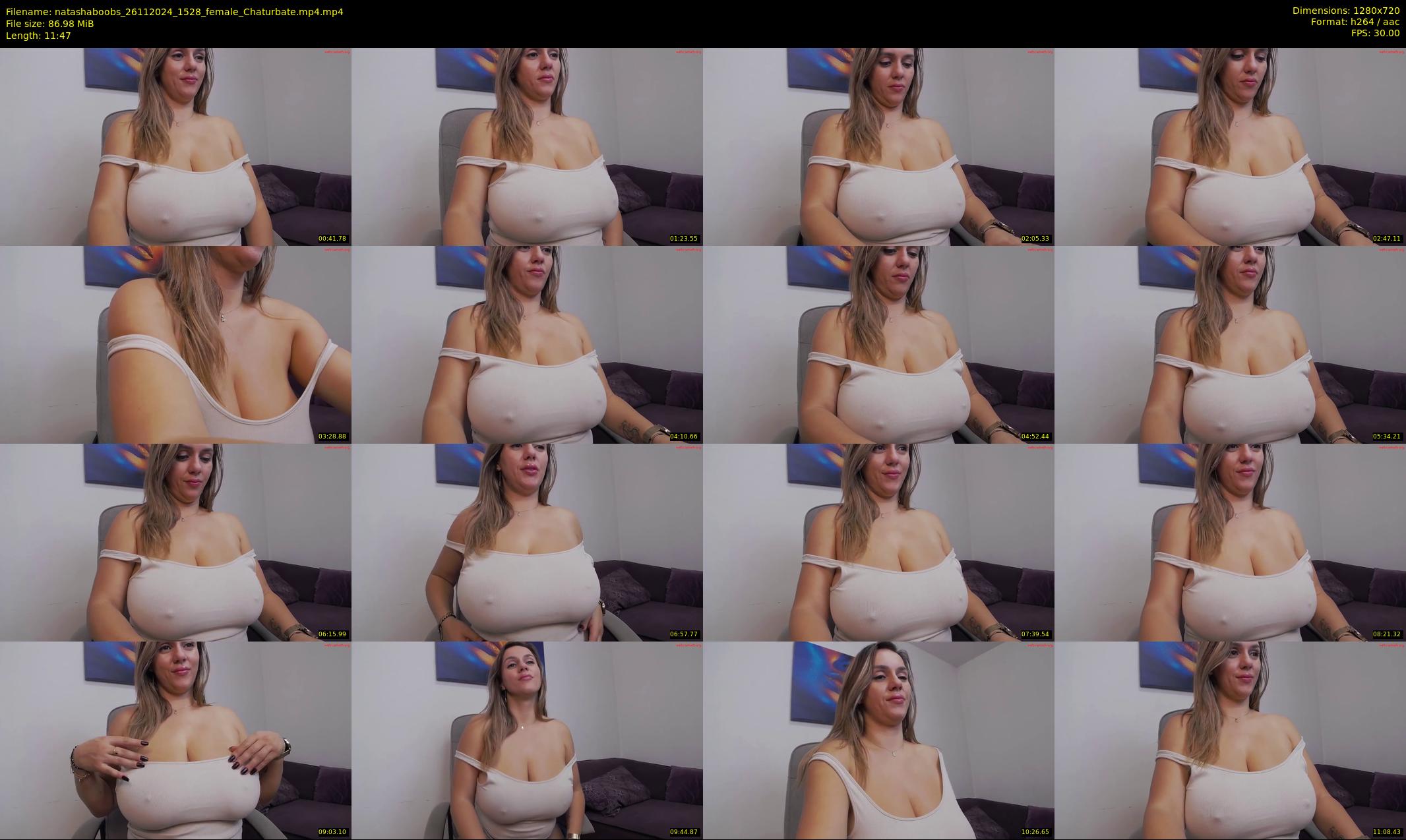 natashaboobs — 12 minute Chaturbate female cam show recording, 720p, Nov 26, 2024