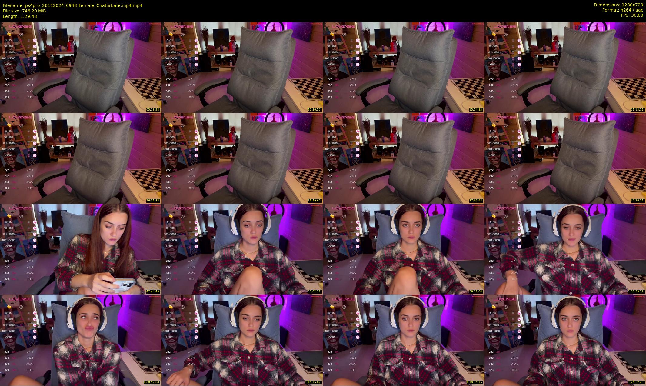 ps4pro — 90 minute Chaturbate female cam show recording, 720p, Nov 26, 2024