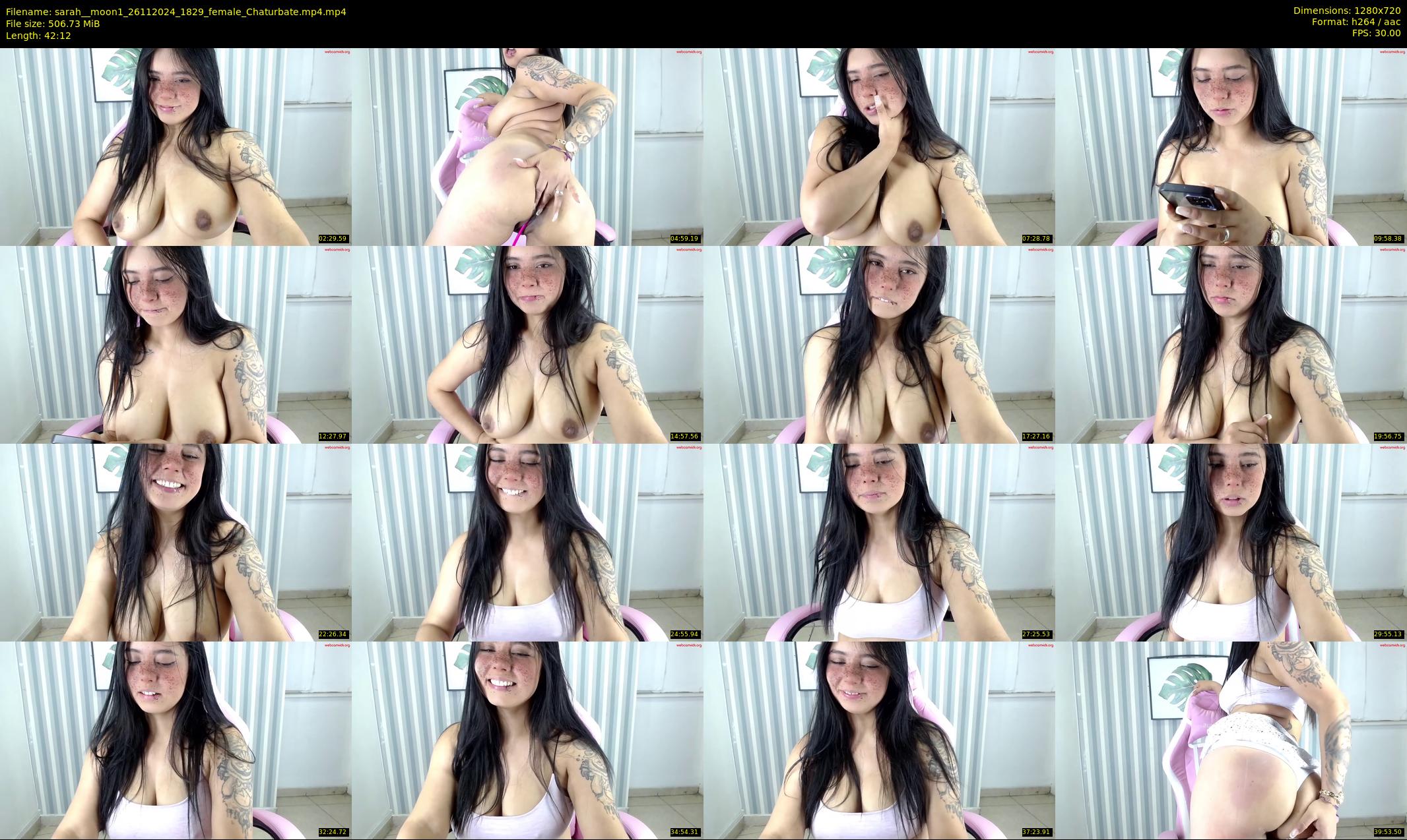 sarah__moon1 — 43 minute Chaturbate female cam show recording, 720p, Nov 26, 2024