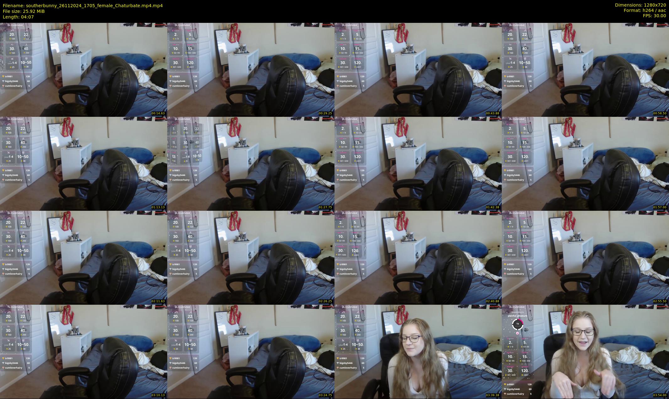 southerbunny — 5 minute Chaturbate female cam show recording, 720p, Nov 26, 2024