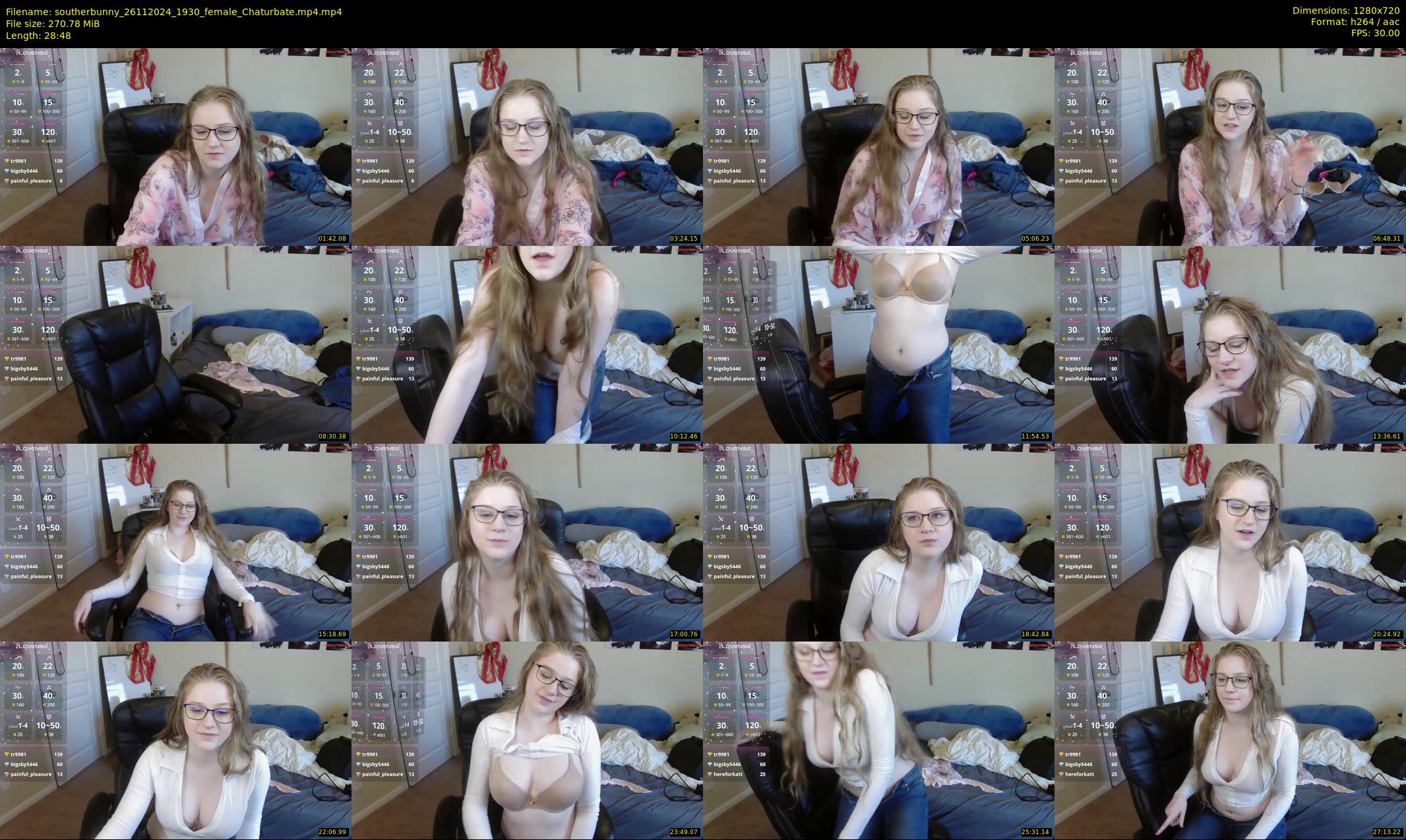 southerbunny — 29 minute Chaturbate female cam show recording, 720p, Nov 26, 2024