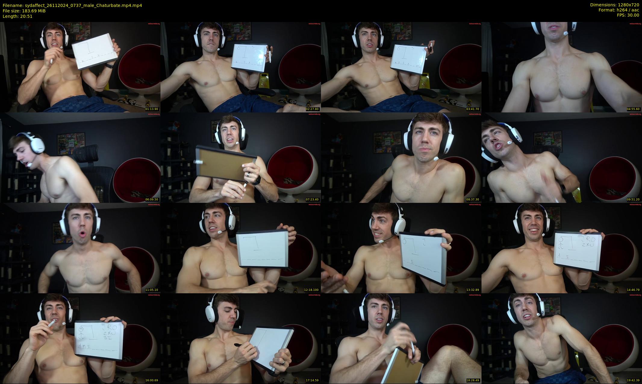 sydaffect — 21 minute Chaturbate male cam show recording, 720p, Nov 26, 2024