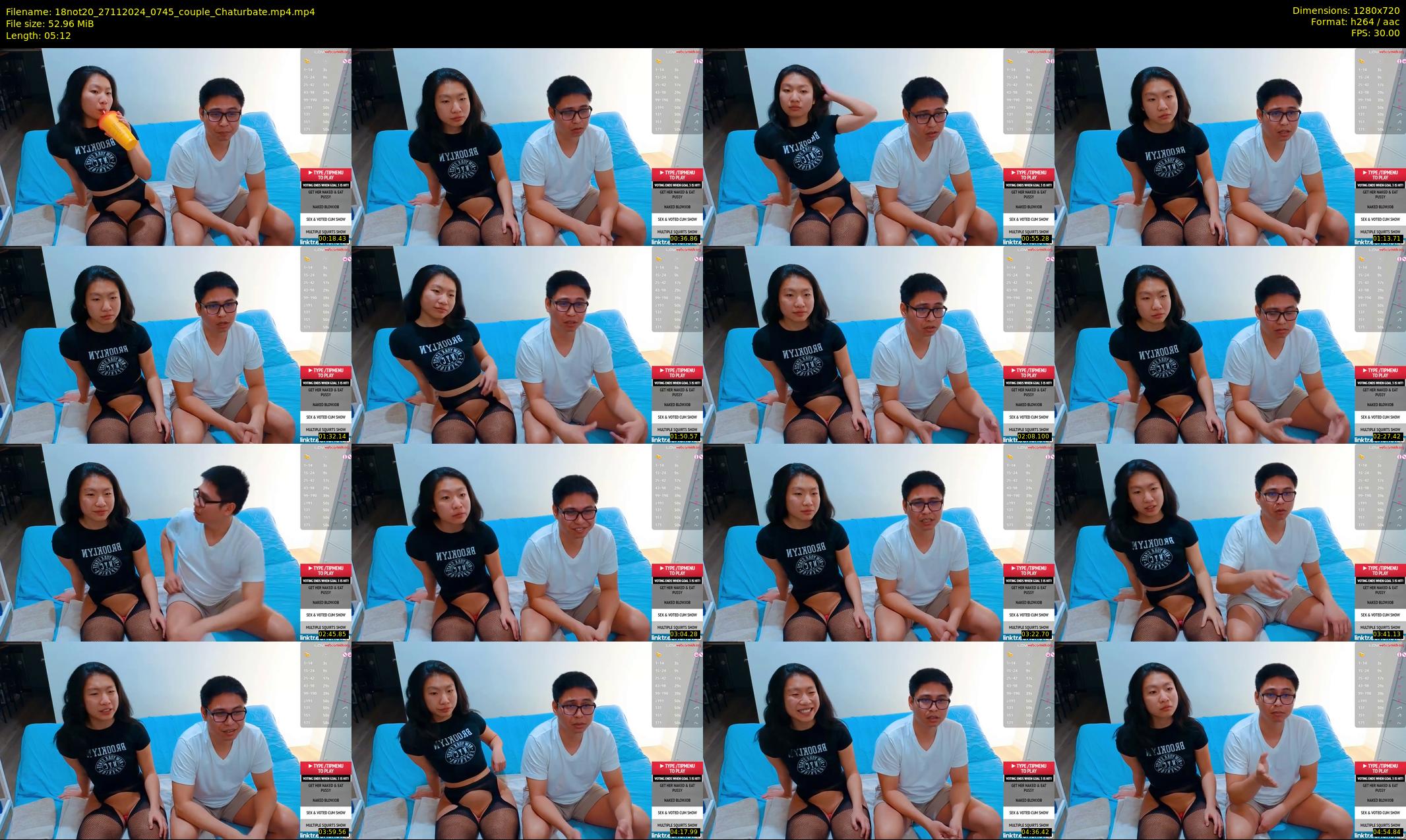 18not20 — 6 minute Chaturbate couple cam show recording, 720p, Nov 27, 2024